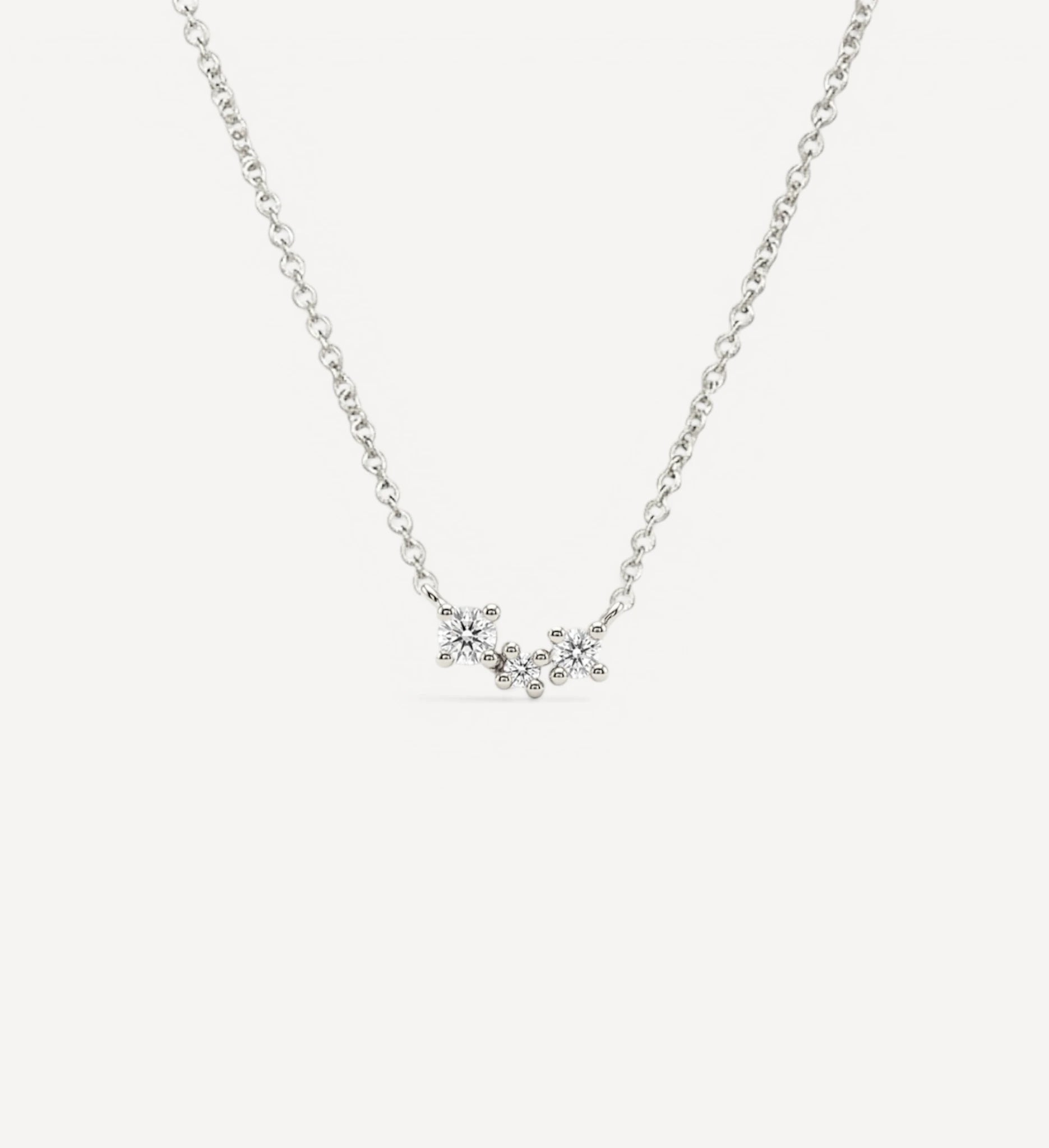 Diamond Cluster Necklace | white diamond