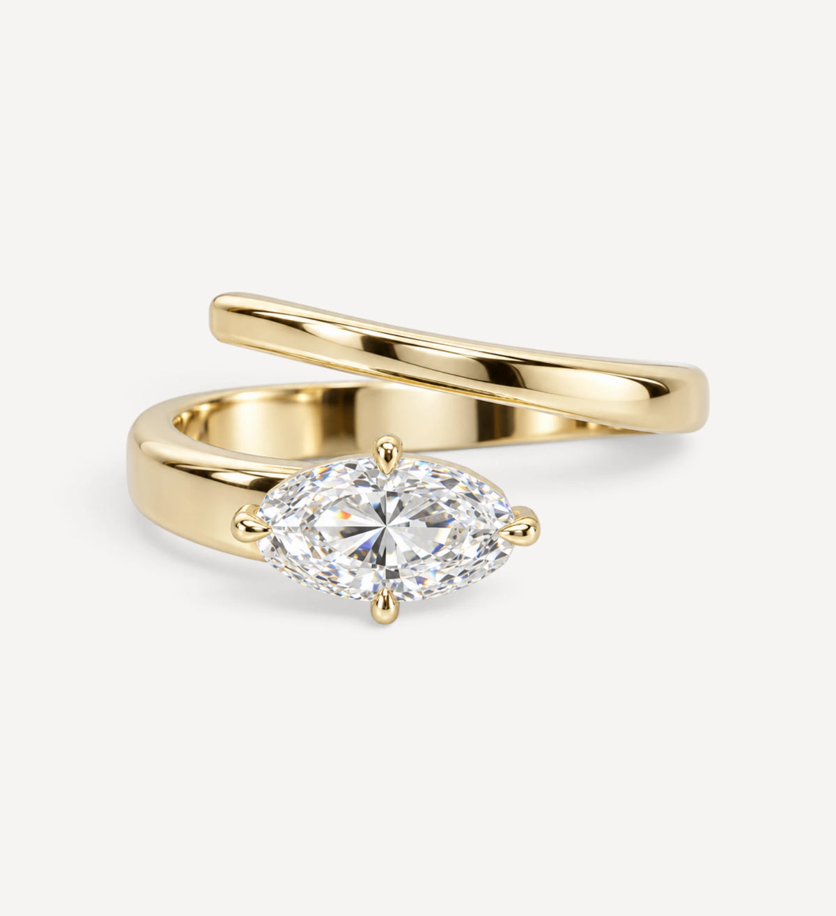 Step Cut Moval Diamond Pinky Ring | One Of A Kind