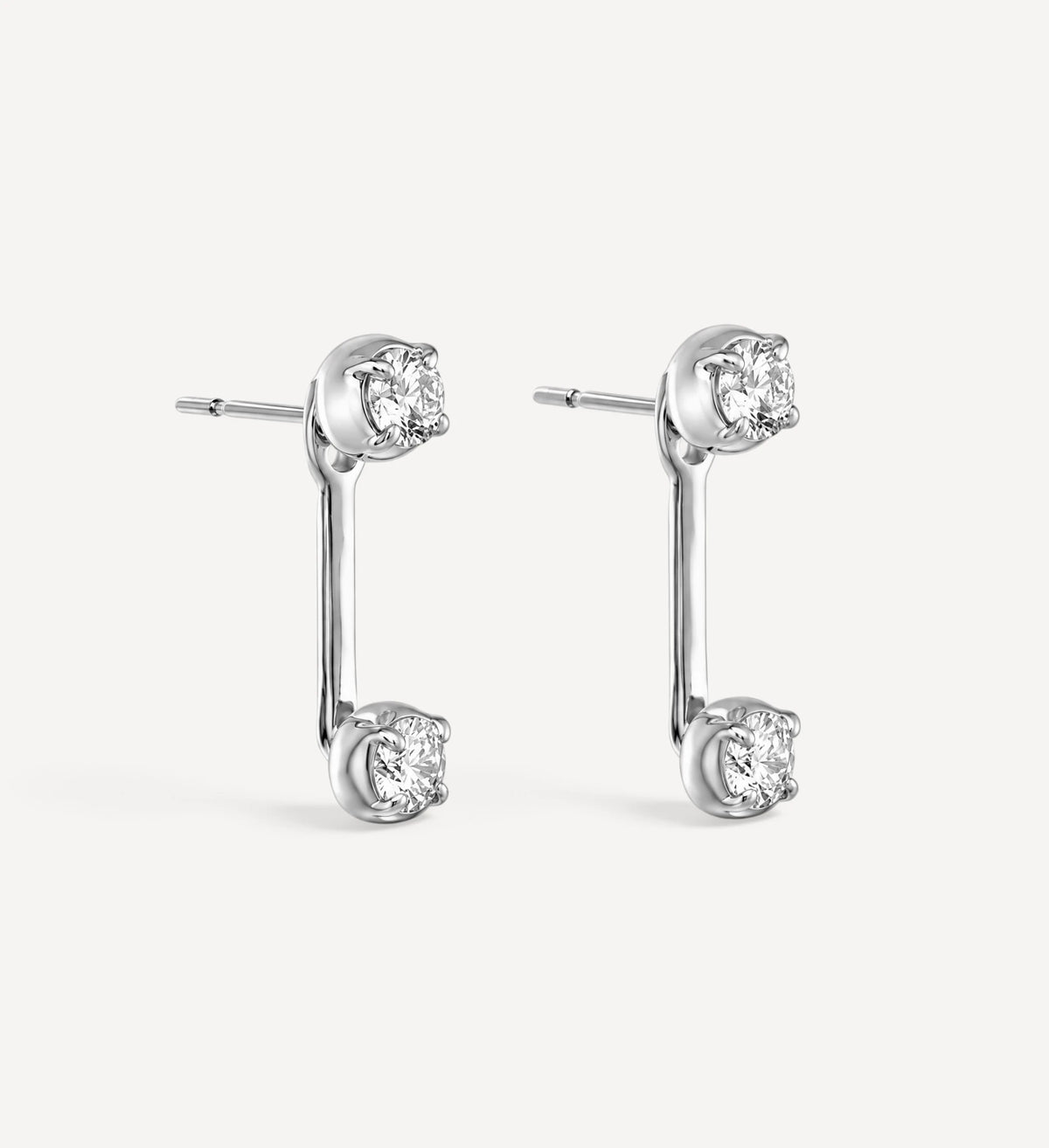 Giulia Diamond Studs | diamond with jacket