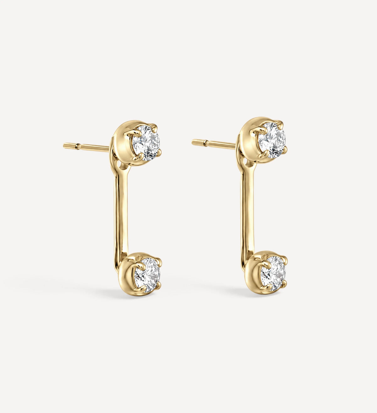 Giulia Diamond Studs | diamond with jacket