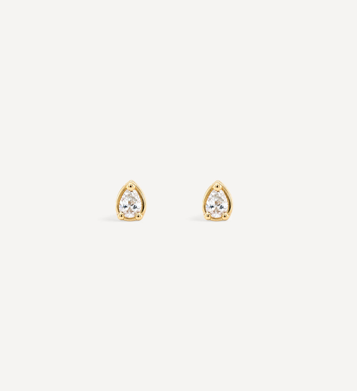 Petite Pear Diamond Studs