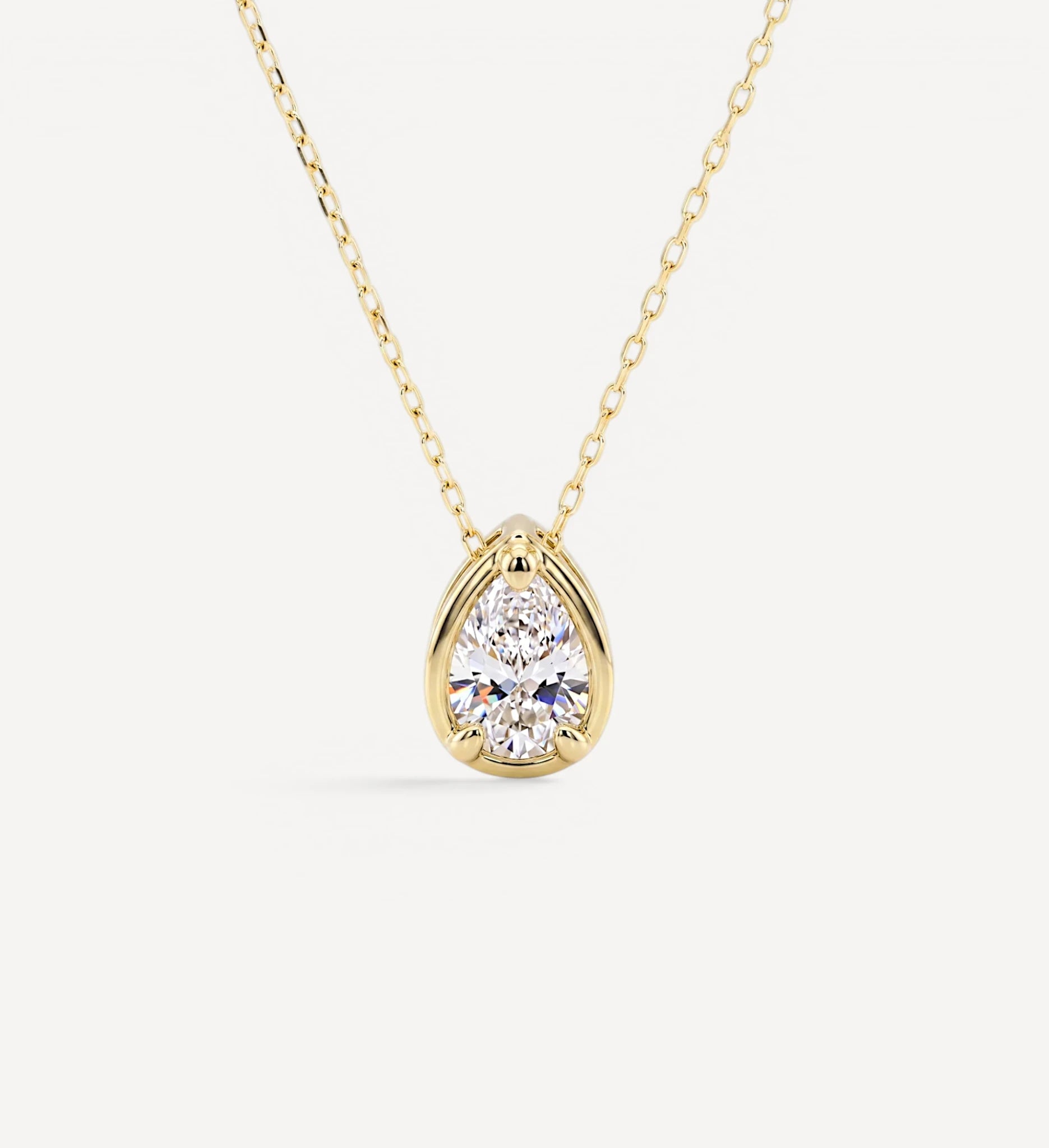 Pear Slider Necklace | Large Diamond