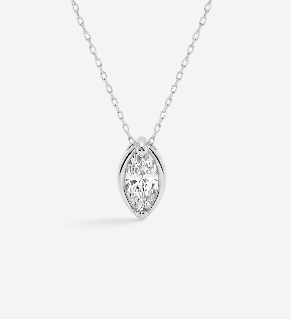 Marquise Slider Necklace | Large Diamond