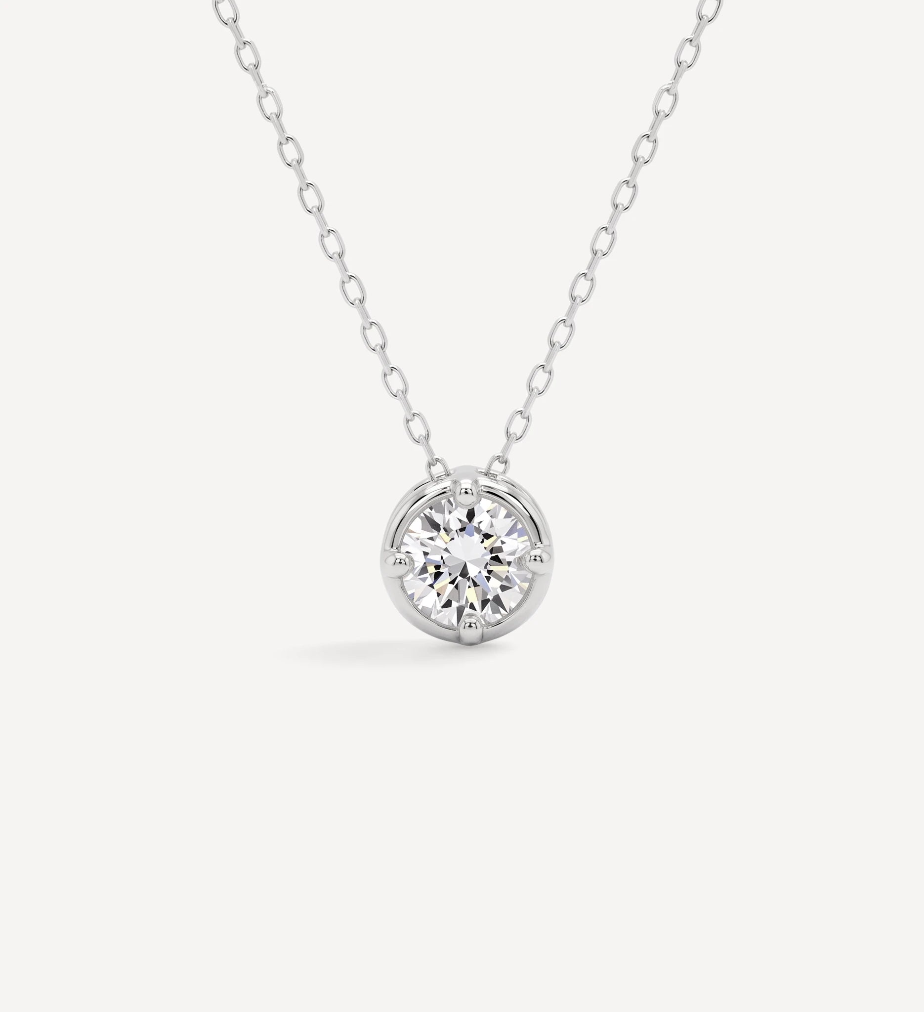 Round Slider Necklace | Large Diamond