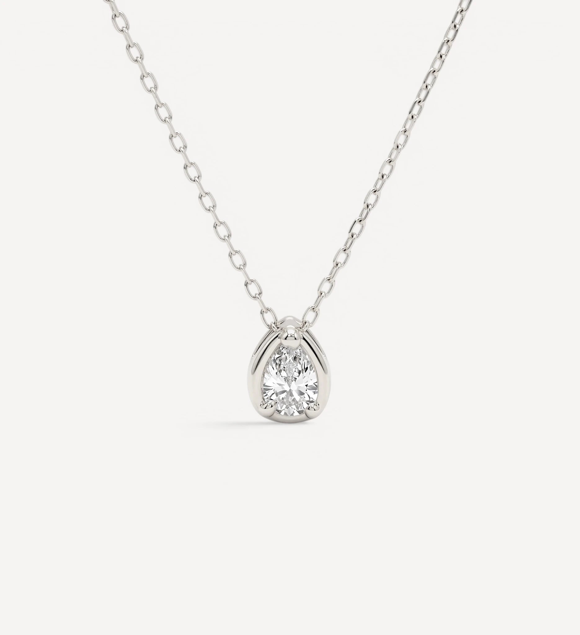 Pear Slider Necklace | Medium Diamond