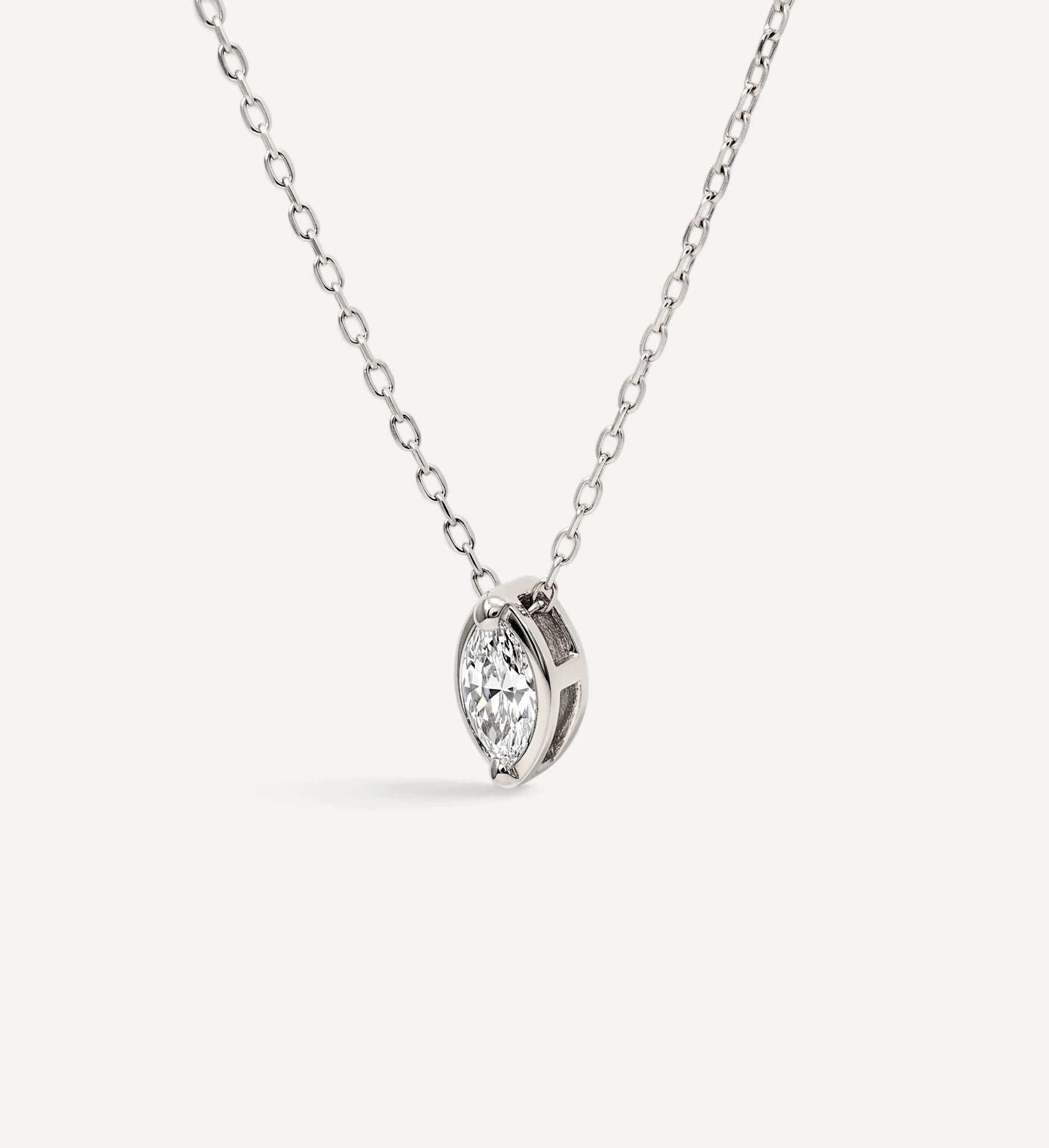 Marquise Slider Necklace | Small Diamond
