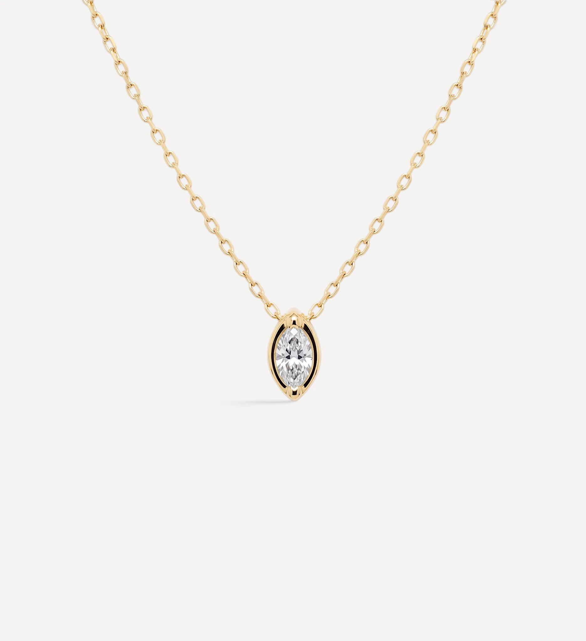 Marquise Slider Necklace | Small Diamond
