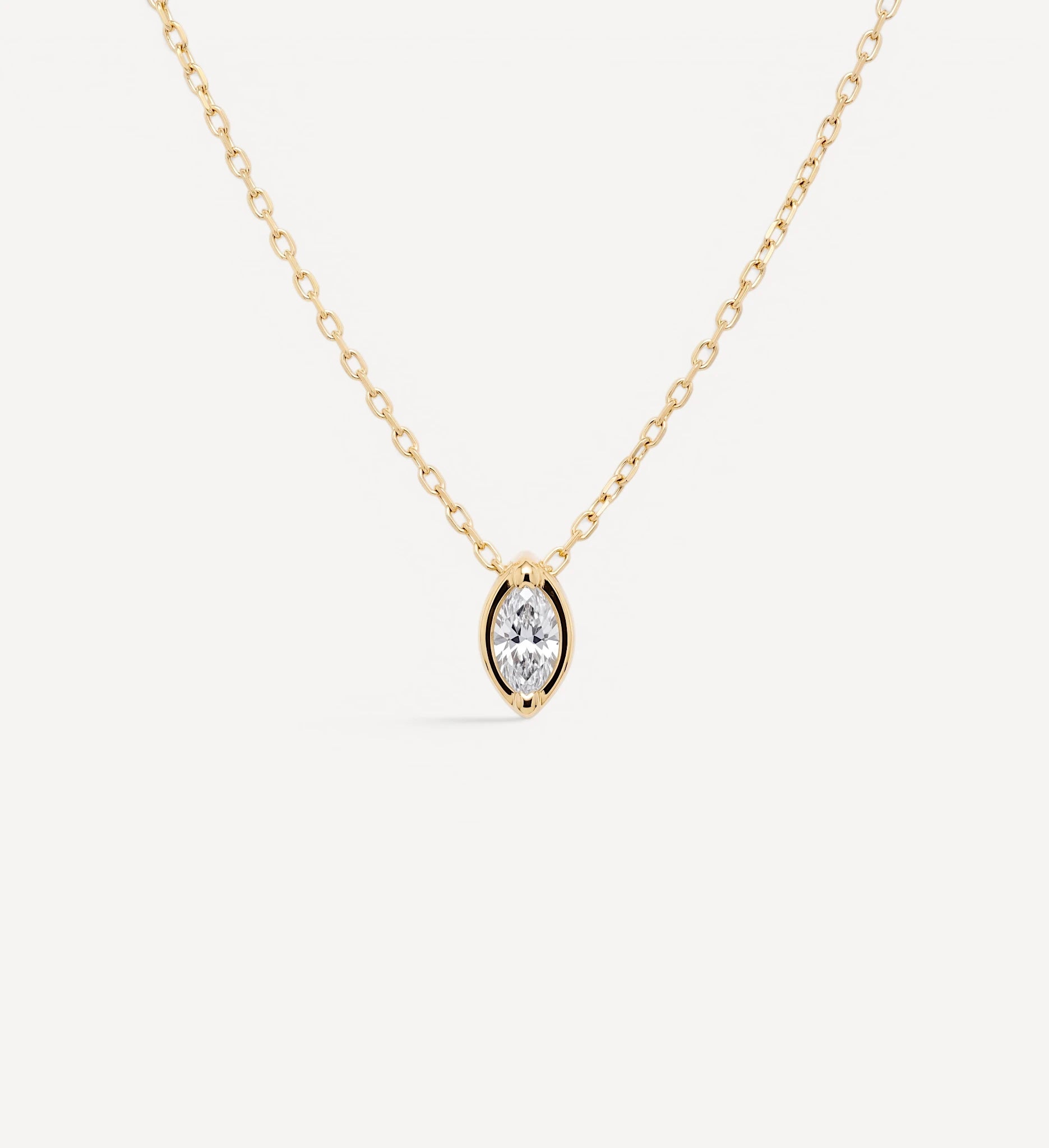 Marquise Slider Necklace | Small Diamond