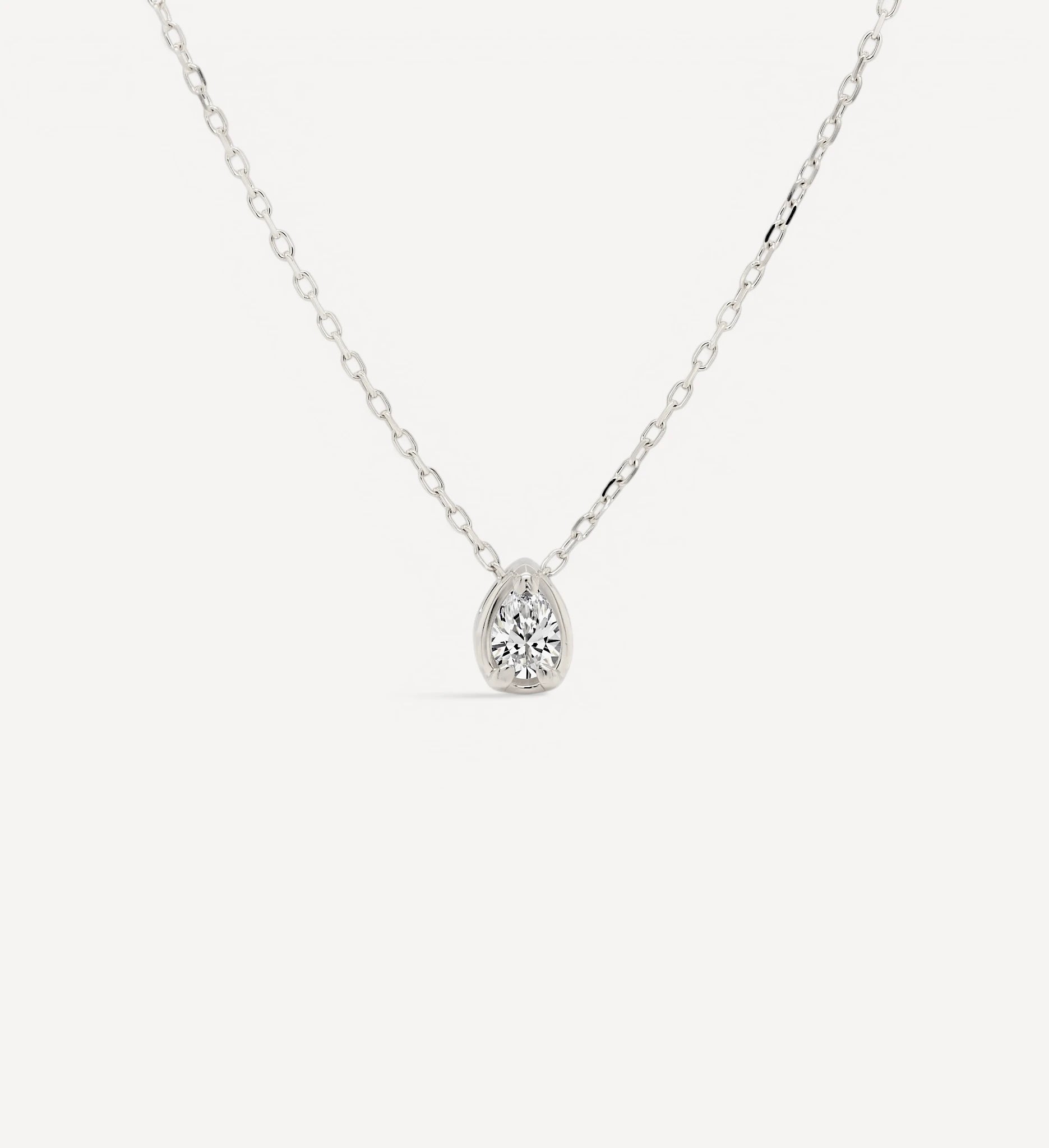 Pear Slider Necklace | Small Diamond