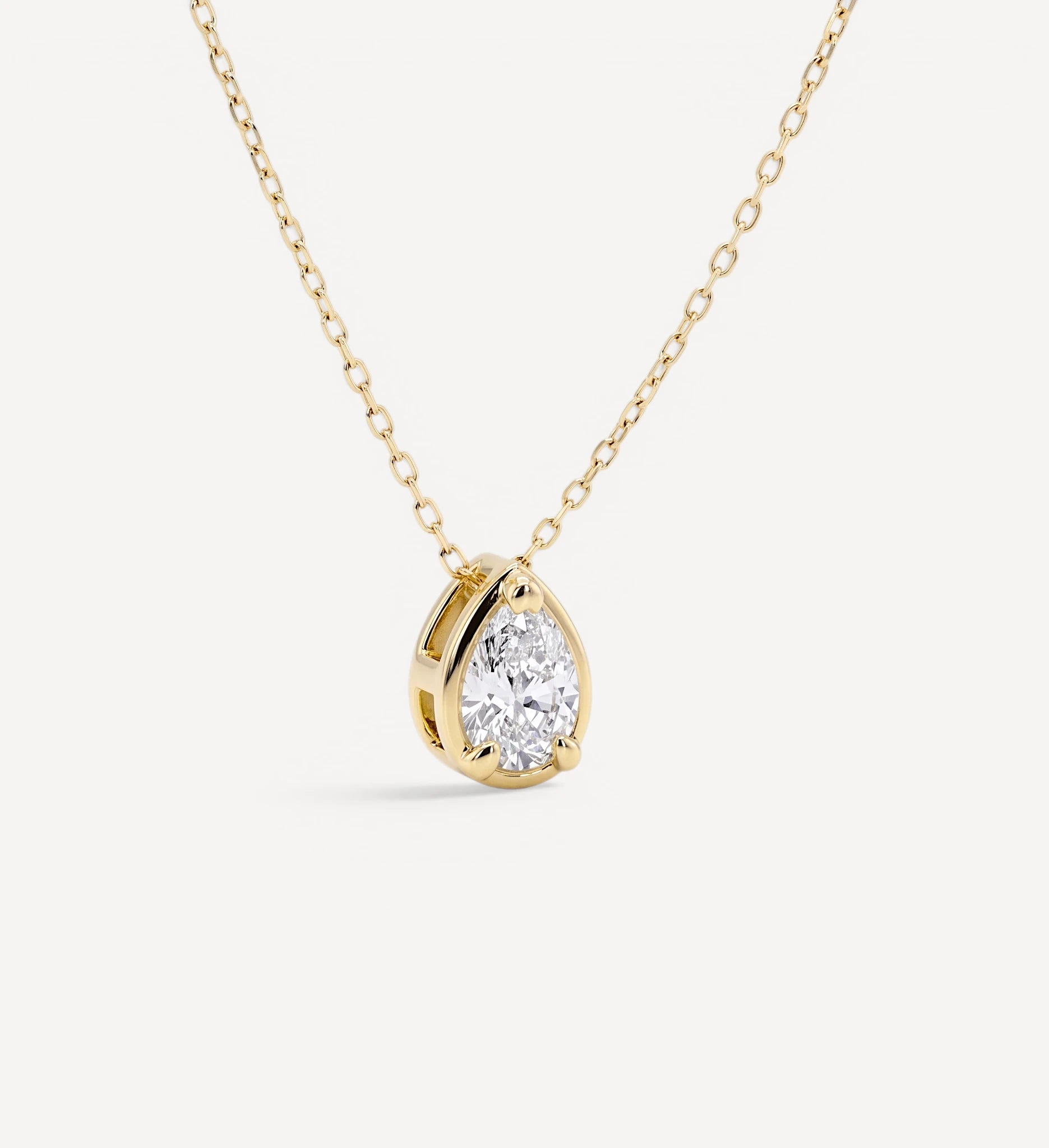 Pear Slider Necklace | Large Diamond