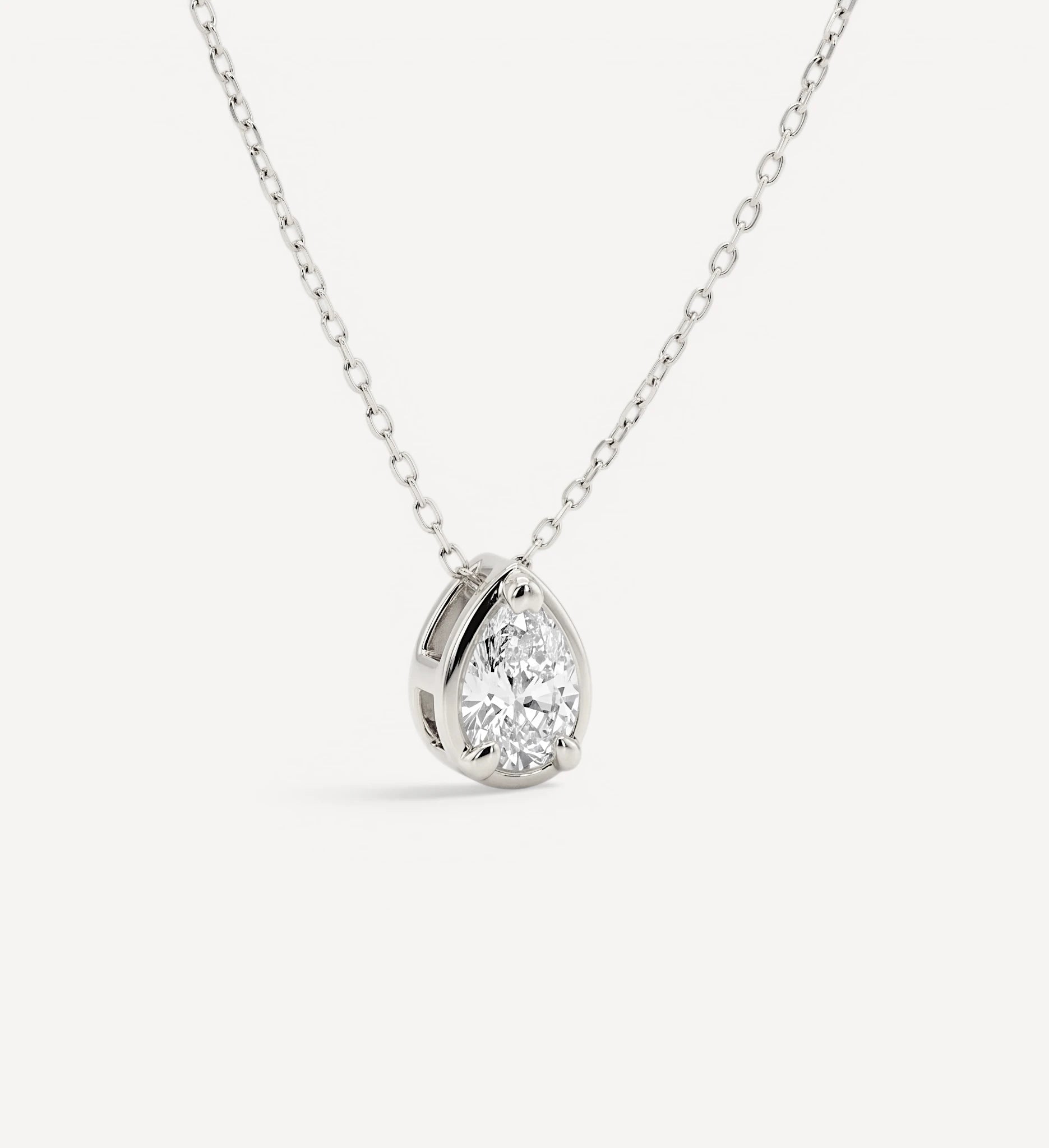 Pear Slider Necklace | Large Diamond
