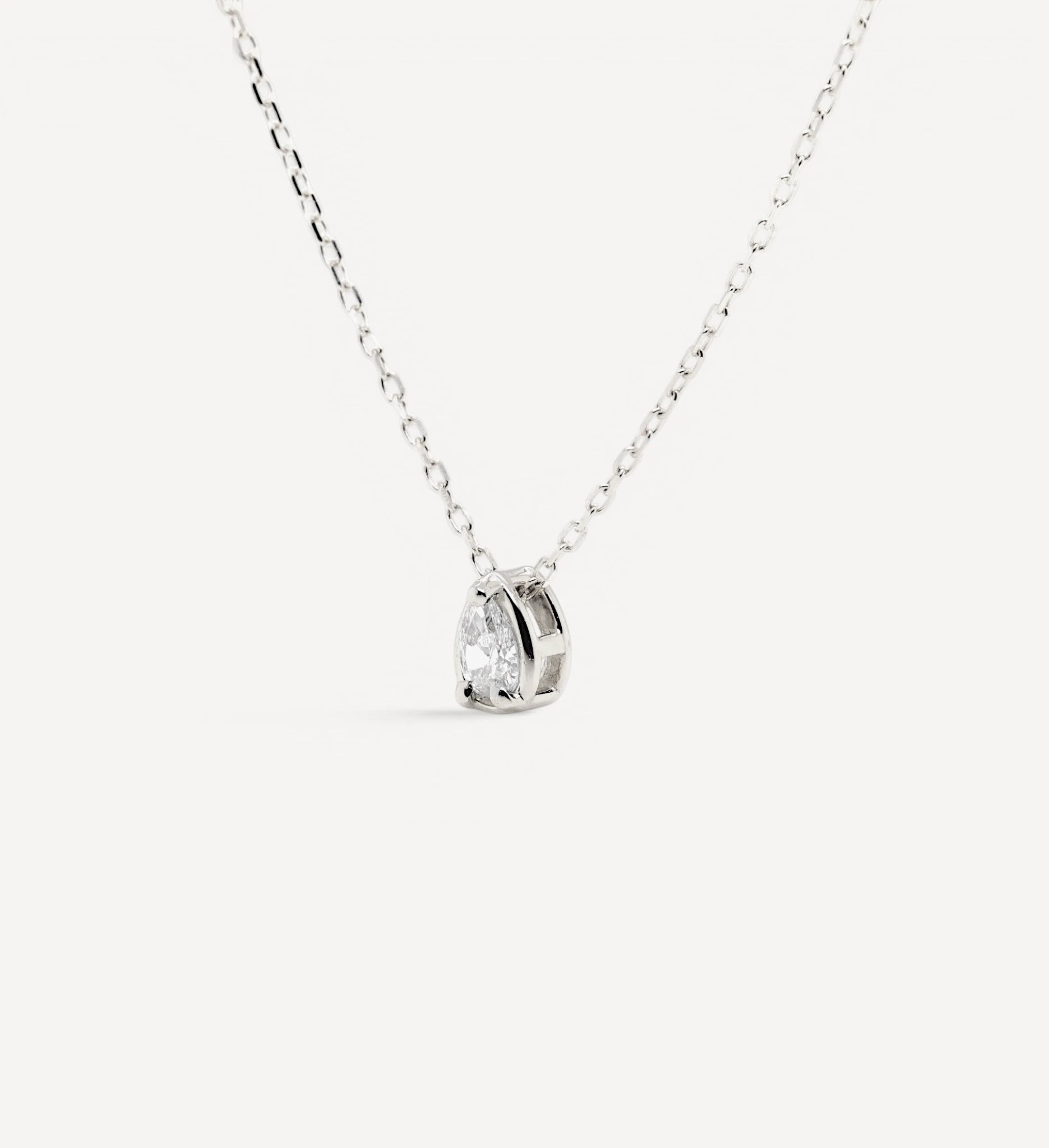 Pear Slider Necklace | Small Diamond