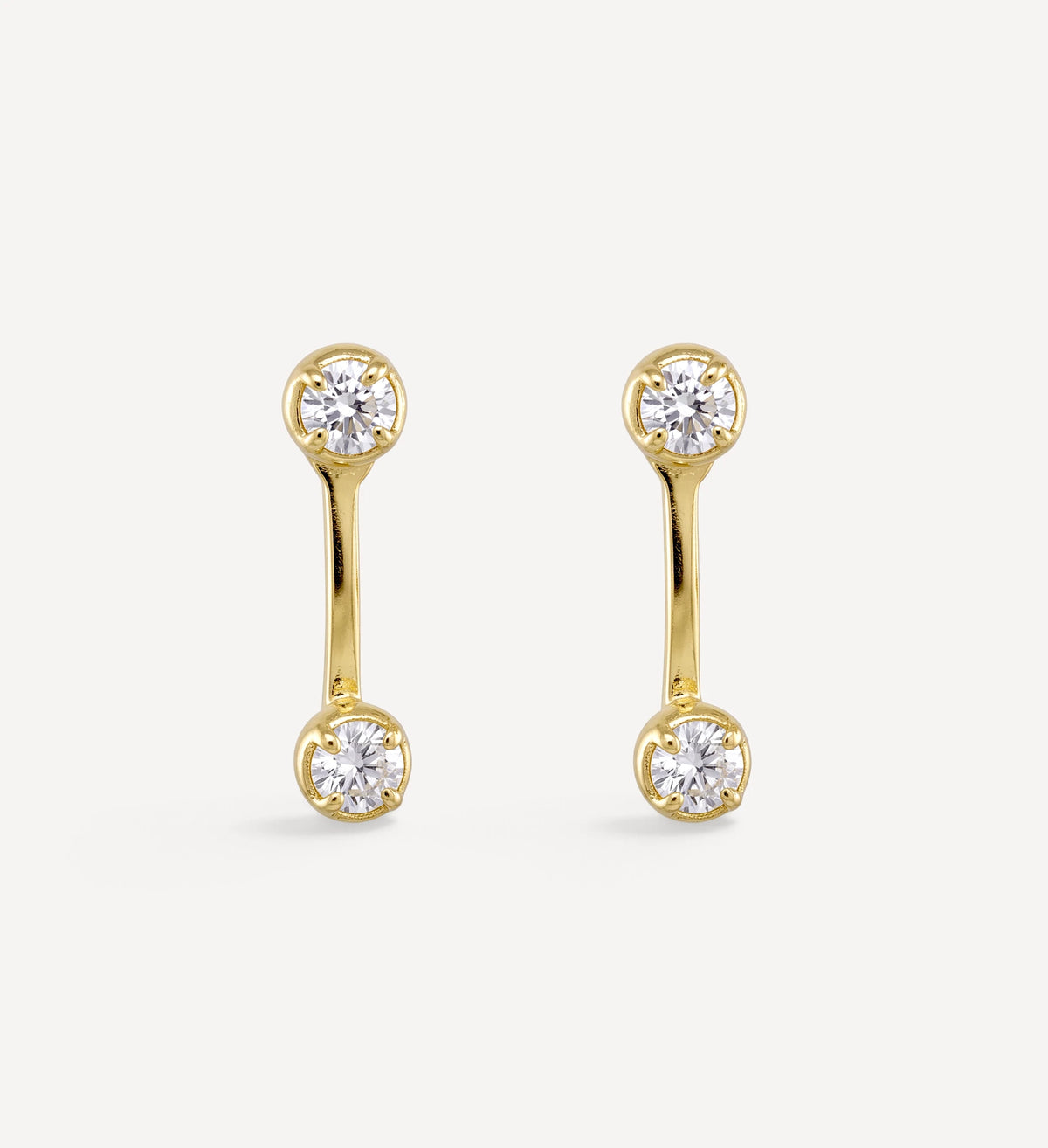 Giulia Diamond Studs | diamond with jacket