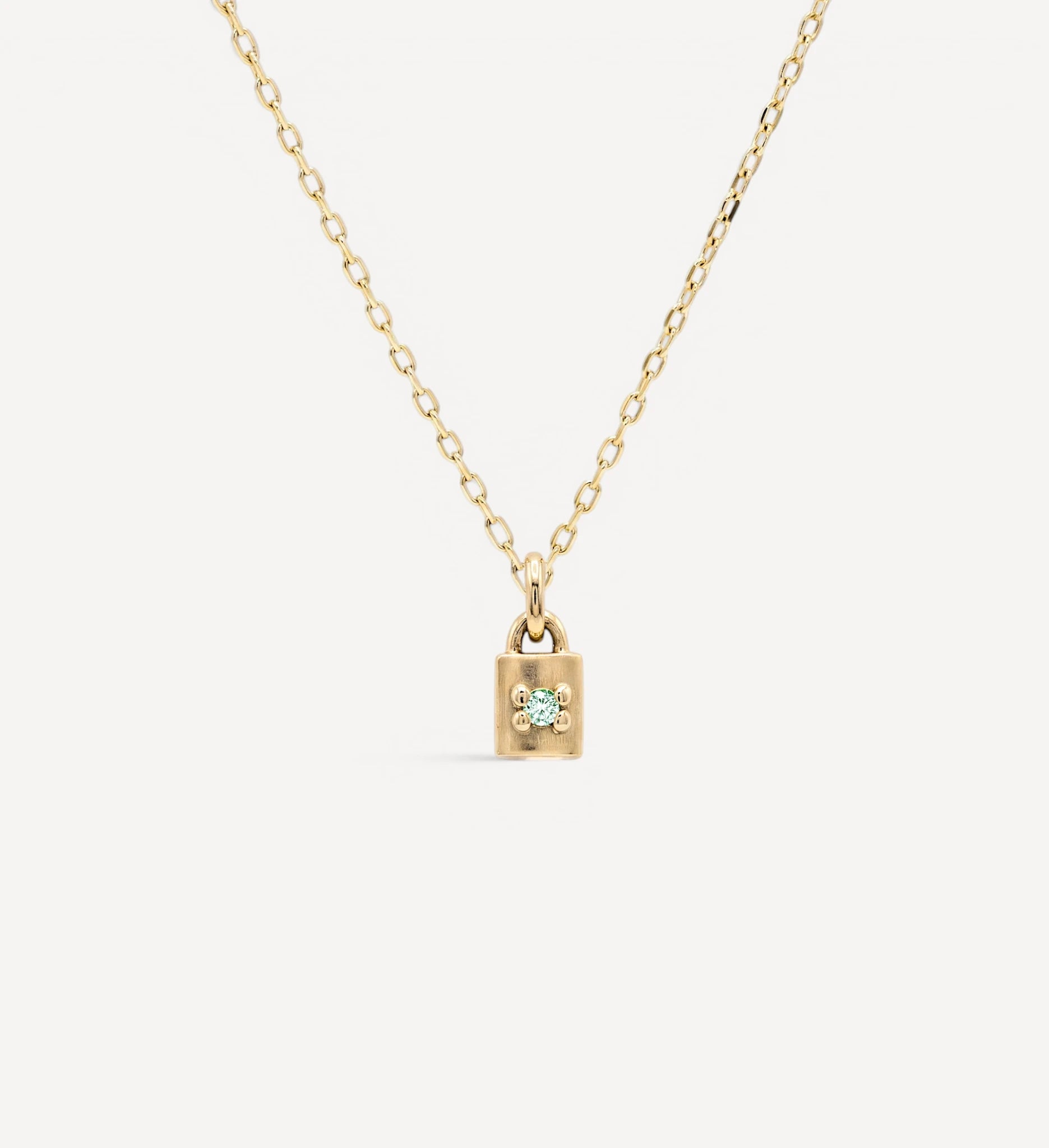 Mini Padlock Necklace | birthstone