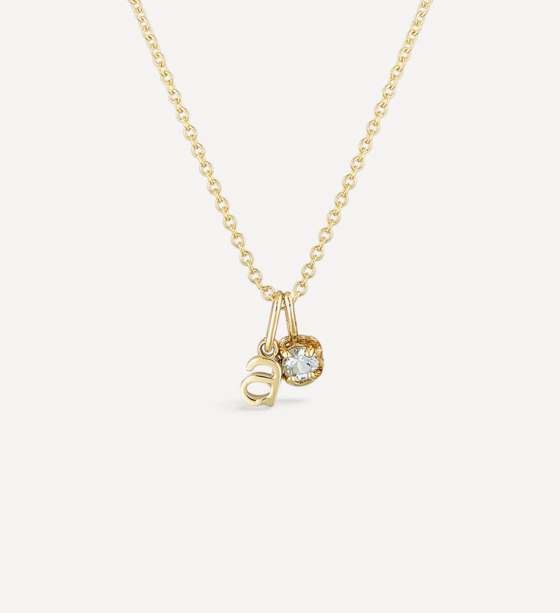 Birthstone & Letter necklace