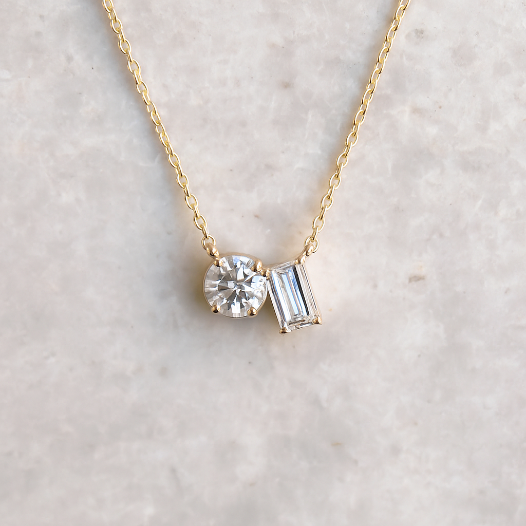 Diamond Toi et Moi Necklace | One Of A Kind