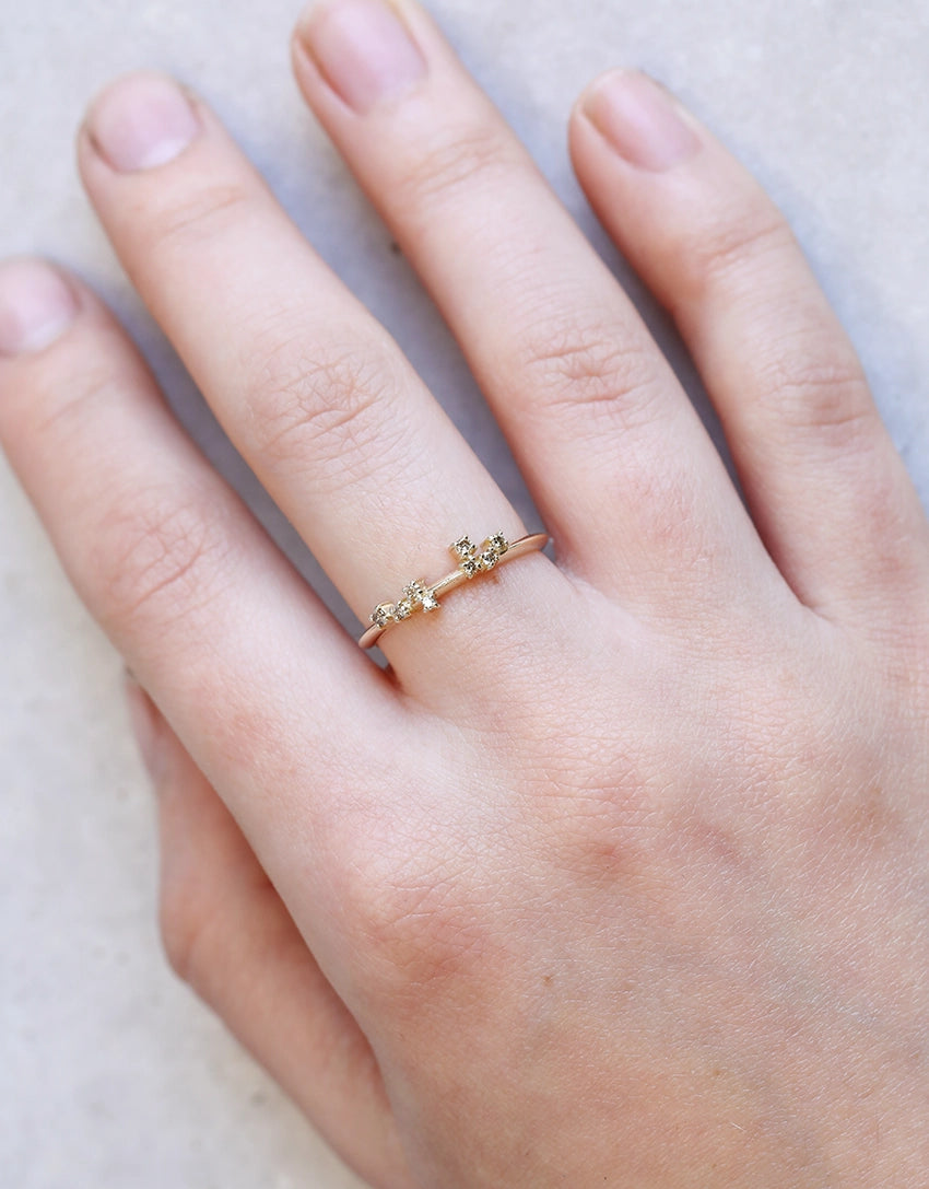 Ayla ring II | champagne diamonds