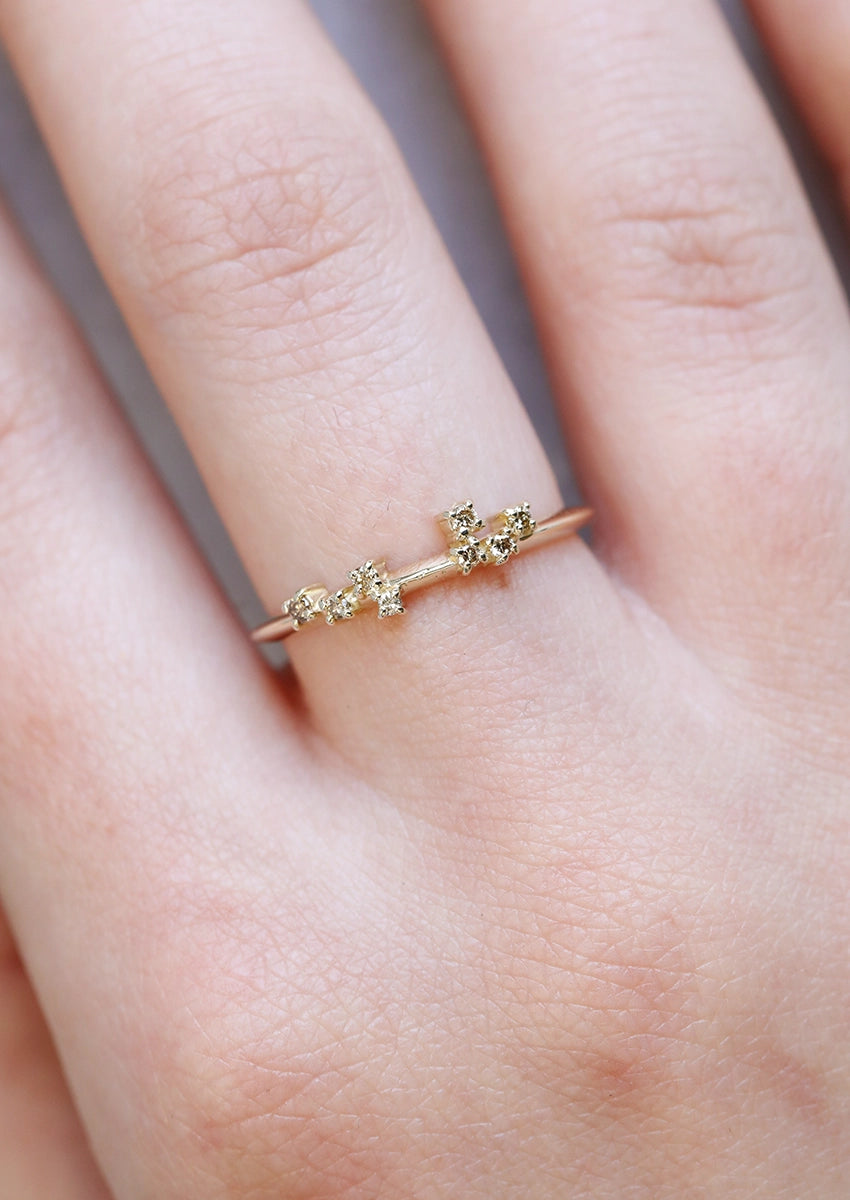 Ayla ring II | champagne diamonds