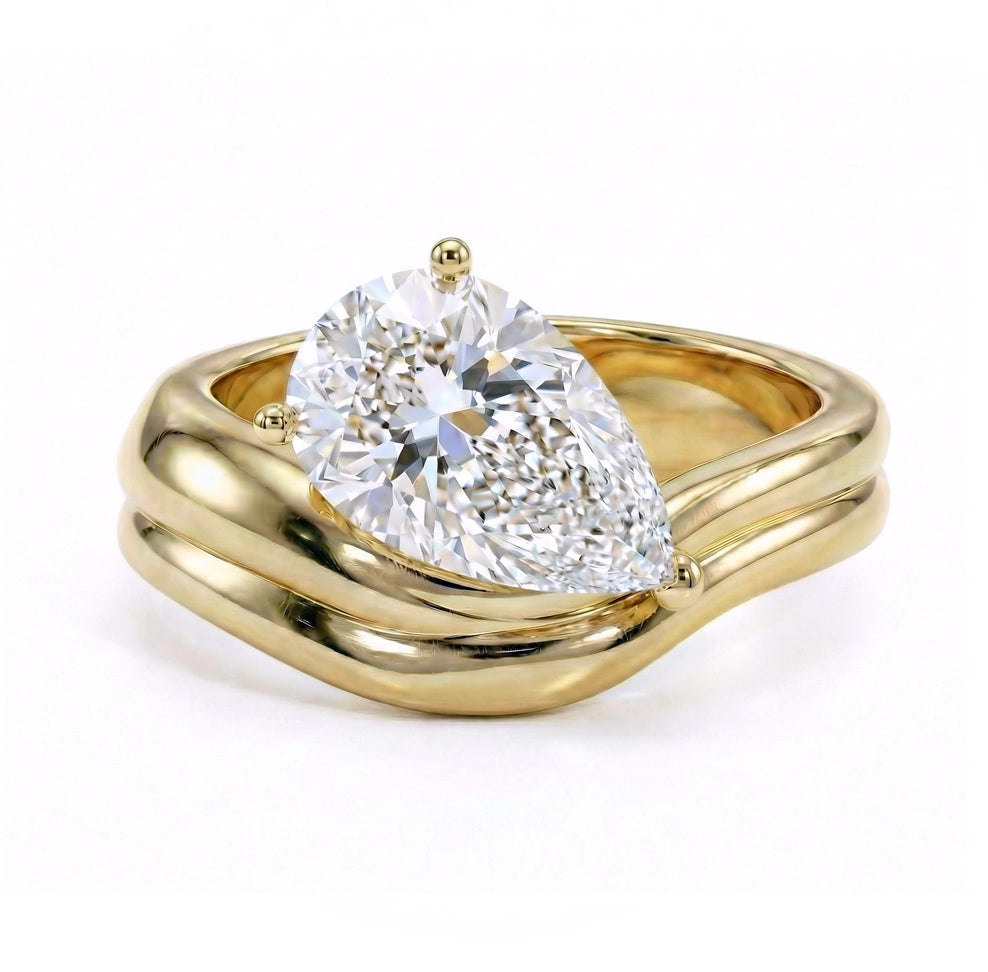 Millicent Ring | Pear Diamond