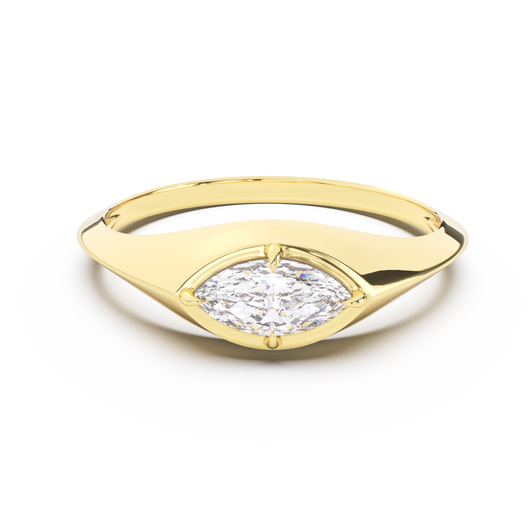 Fenwick Signet Ring II | 0.30ct Marquise Diamond