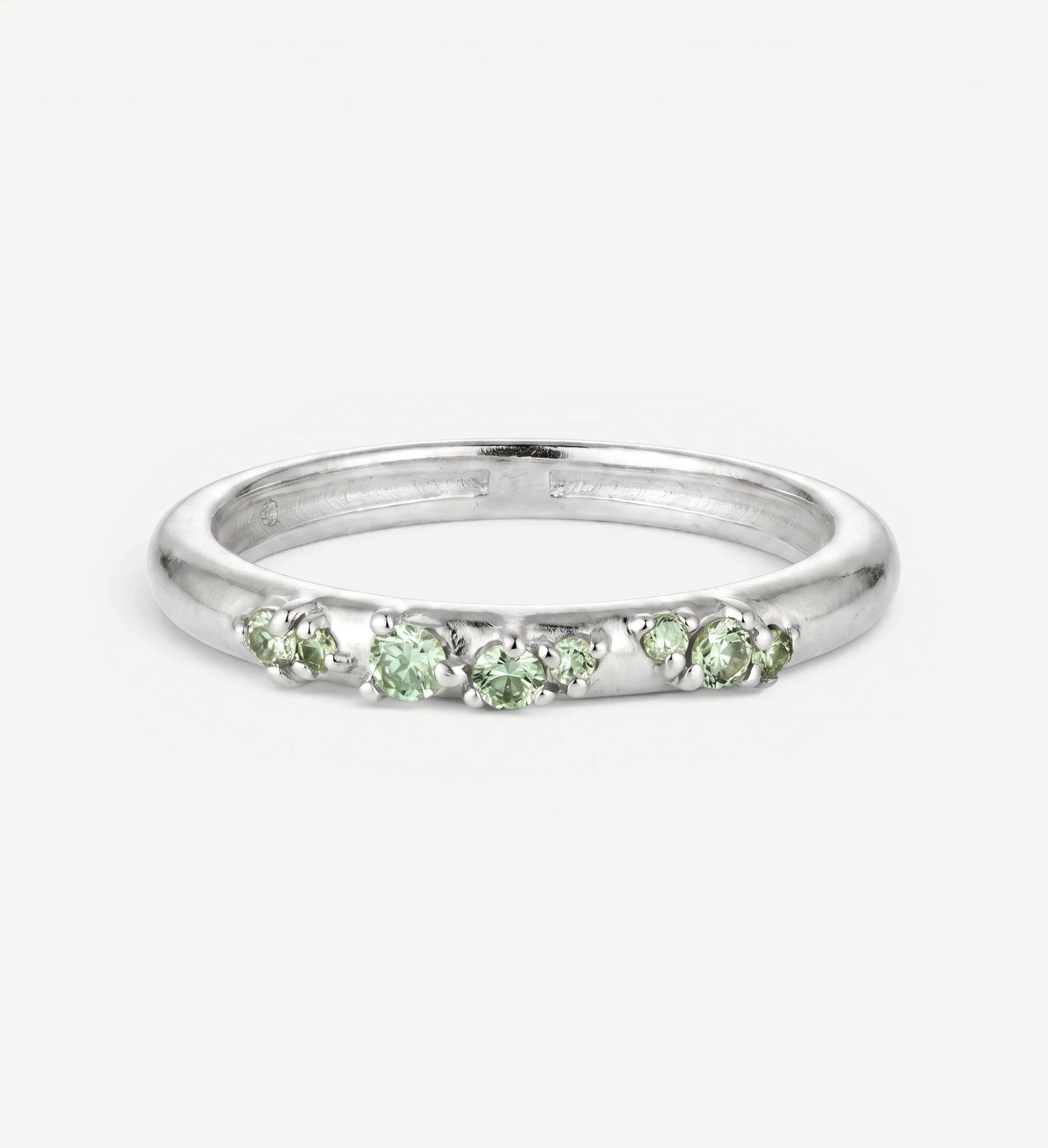 Fleur Ring | green diamonds