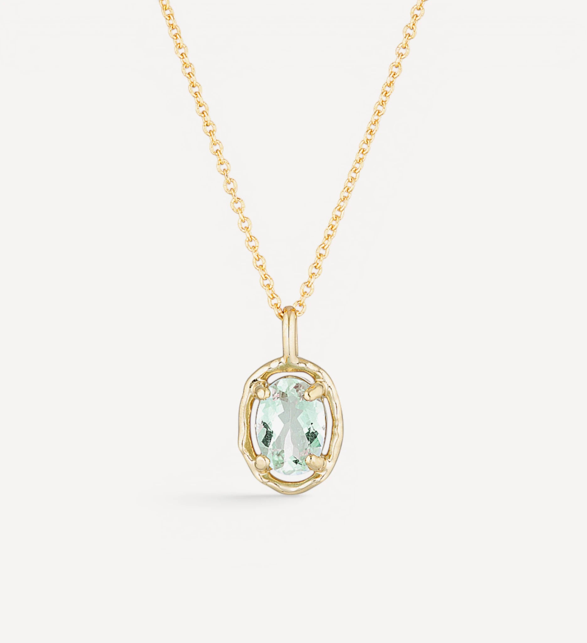Gemma necklace | green amethyst