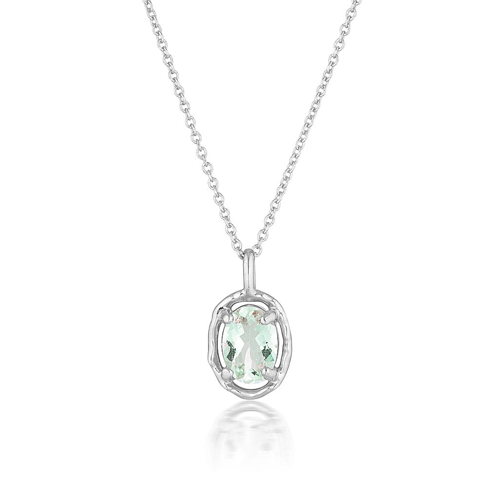 Gemma necklace | green amethyst