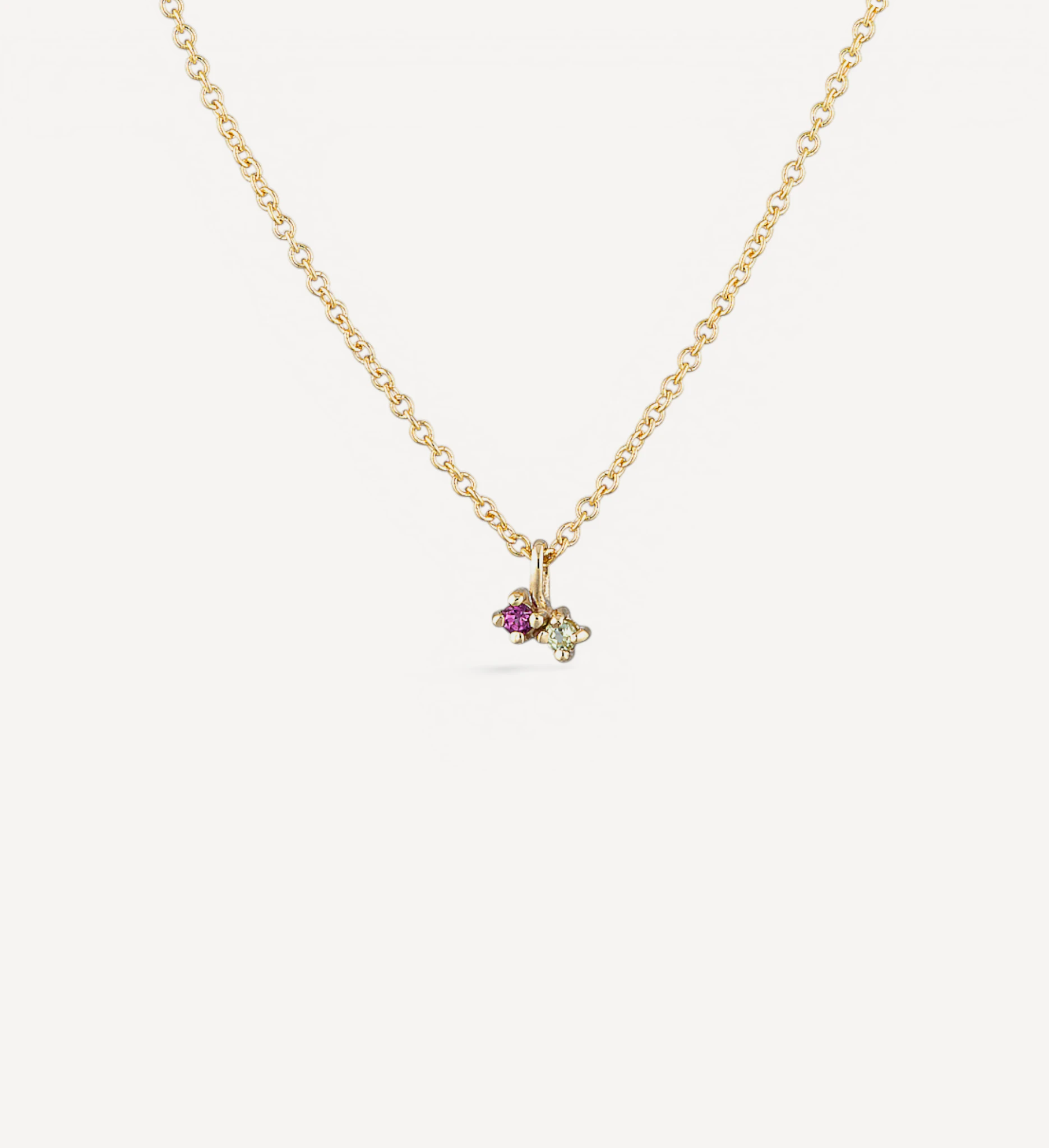 Twin Birthstone necklace
