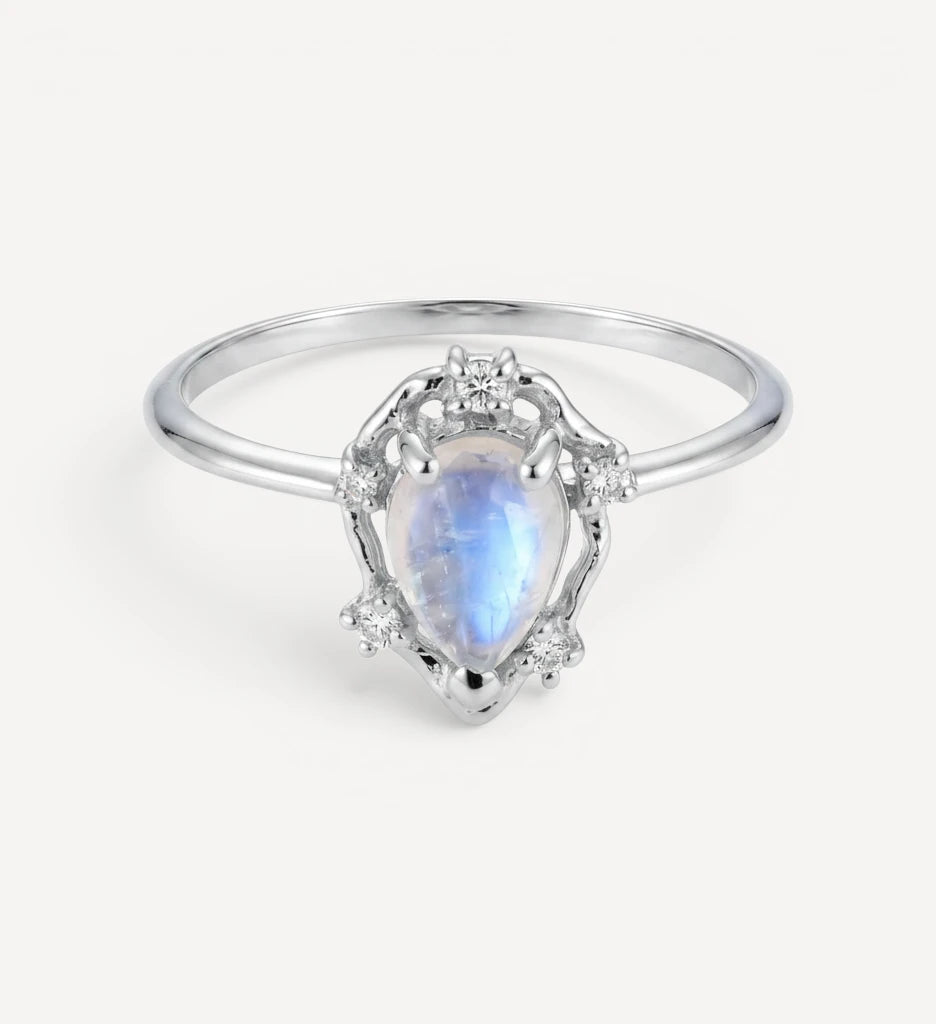 Peone | moonstone & diamonds