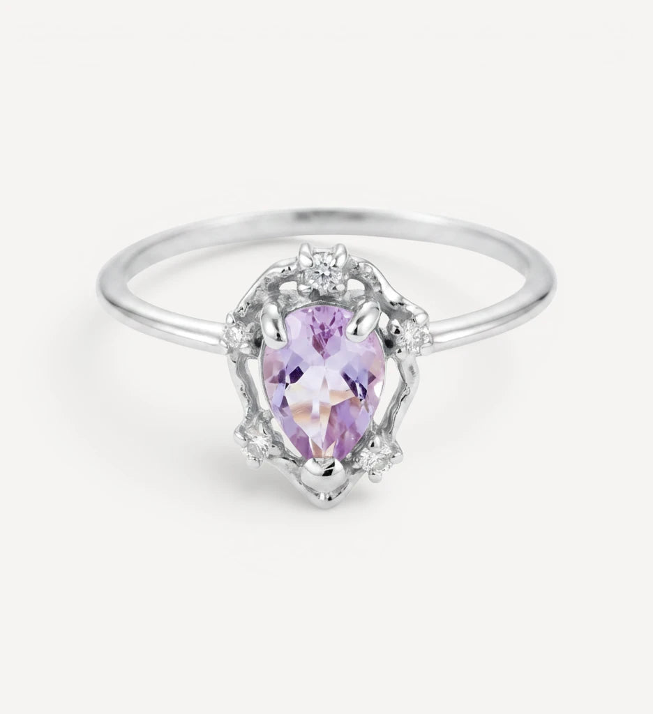 Peone | pink amethyst & diamonds