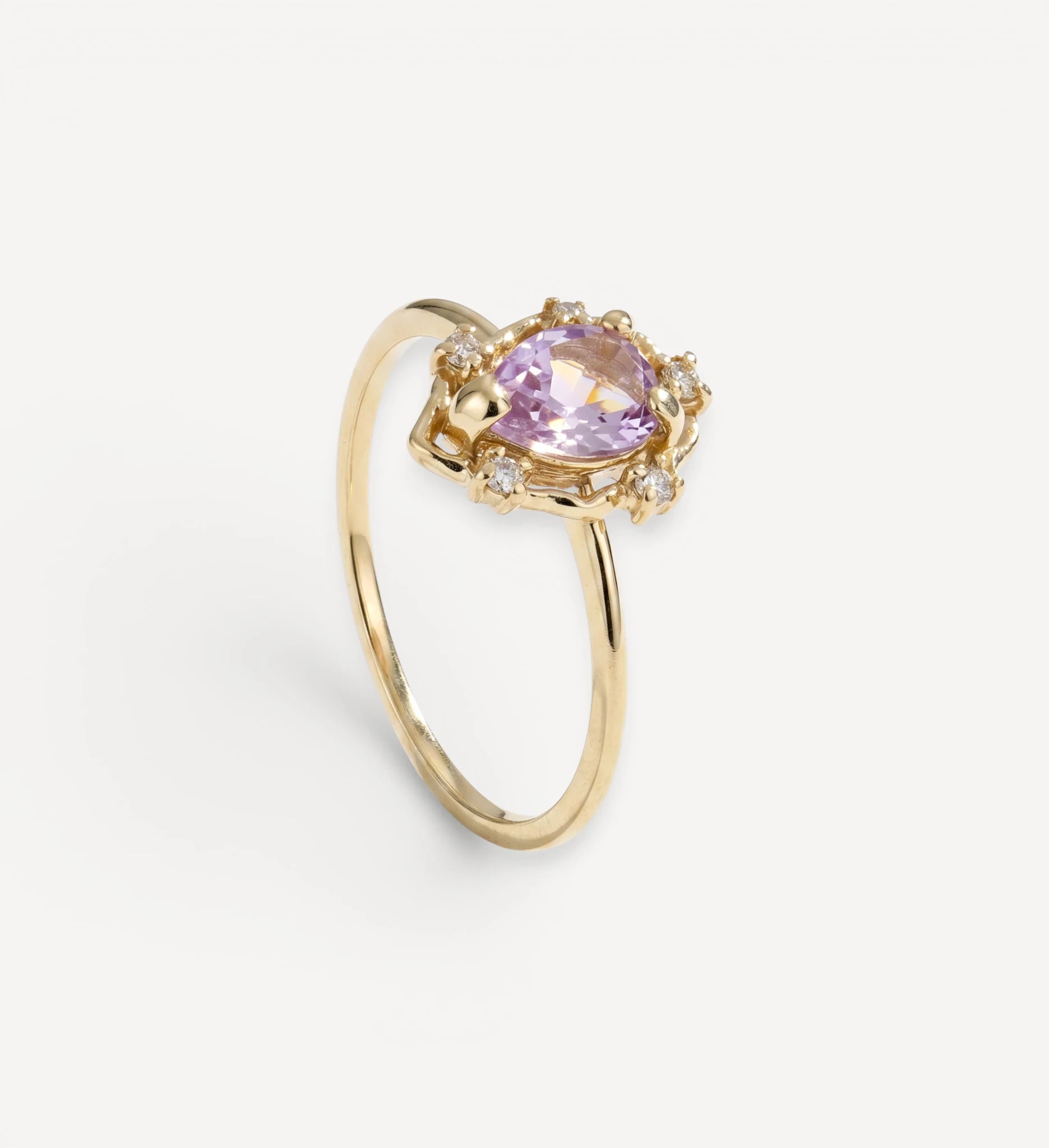 Peone | pink amethyst & diamonds