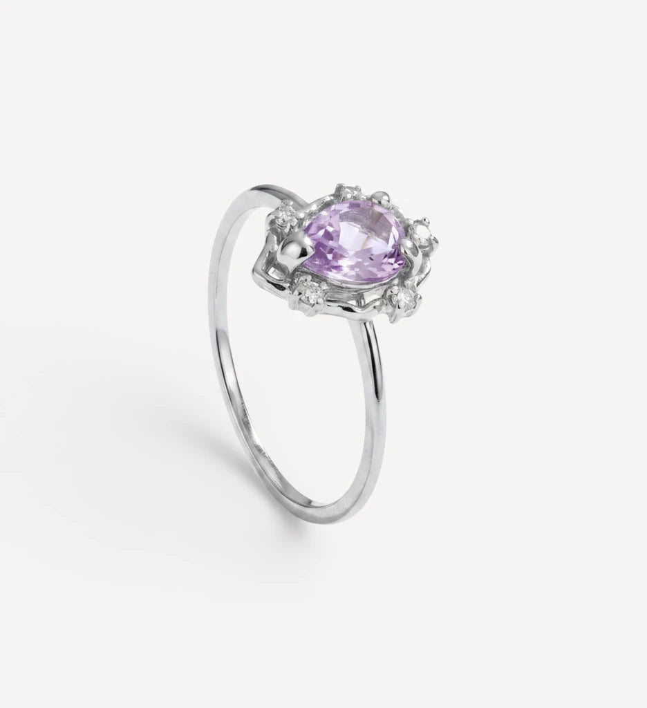 Peone | pink amethyst & diamonds