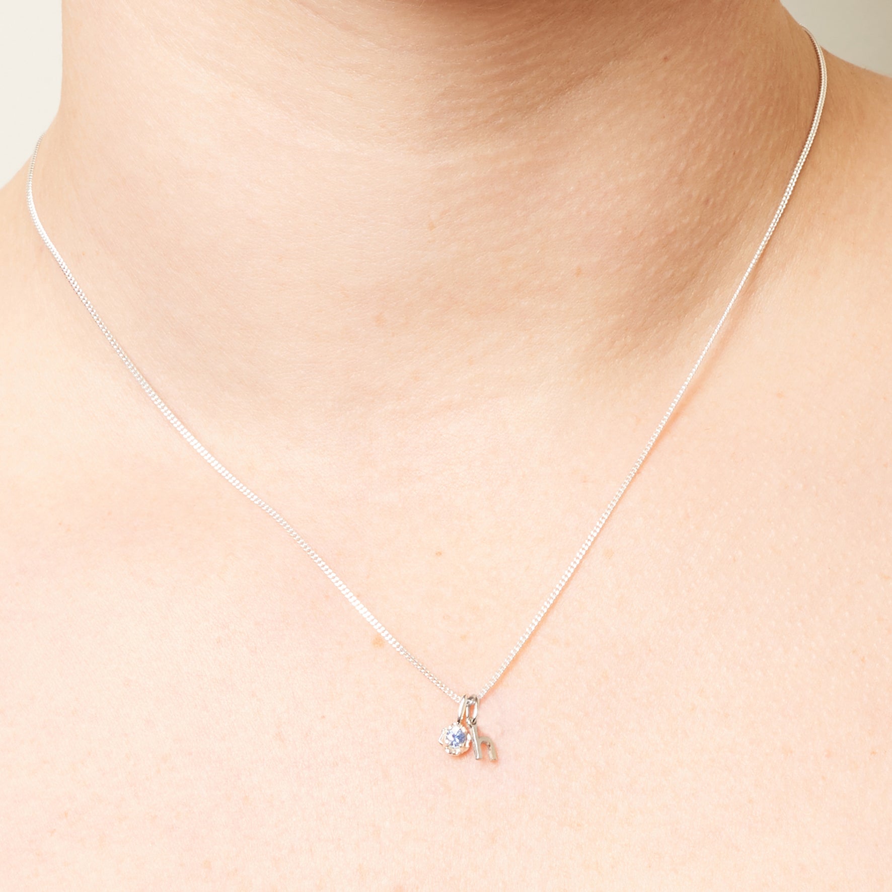 Birthstone & Letter necklace