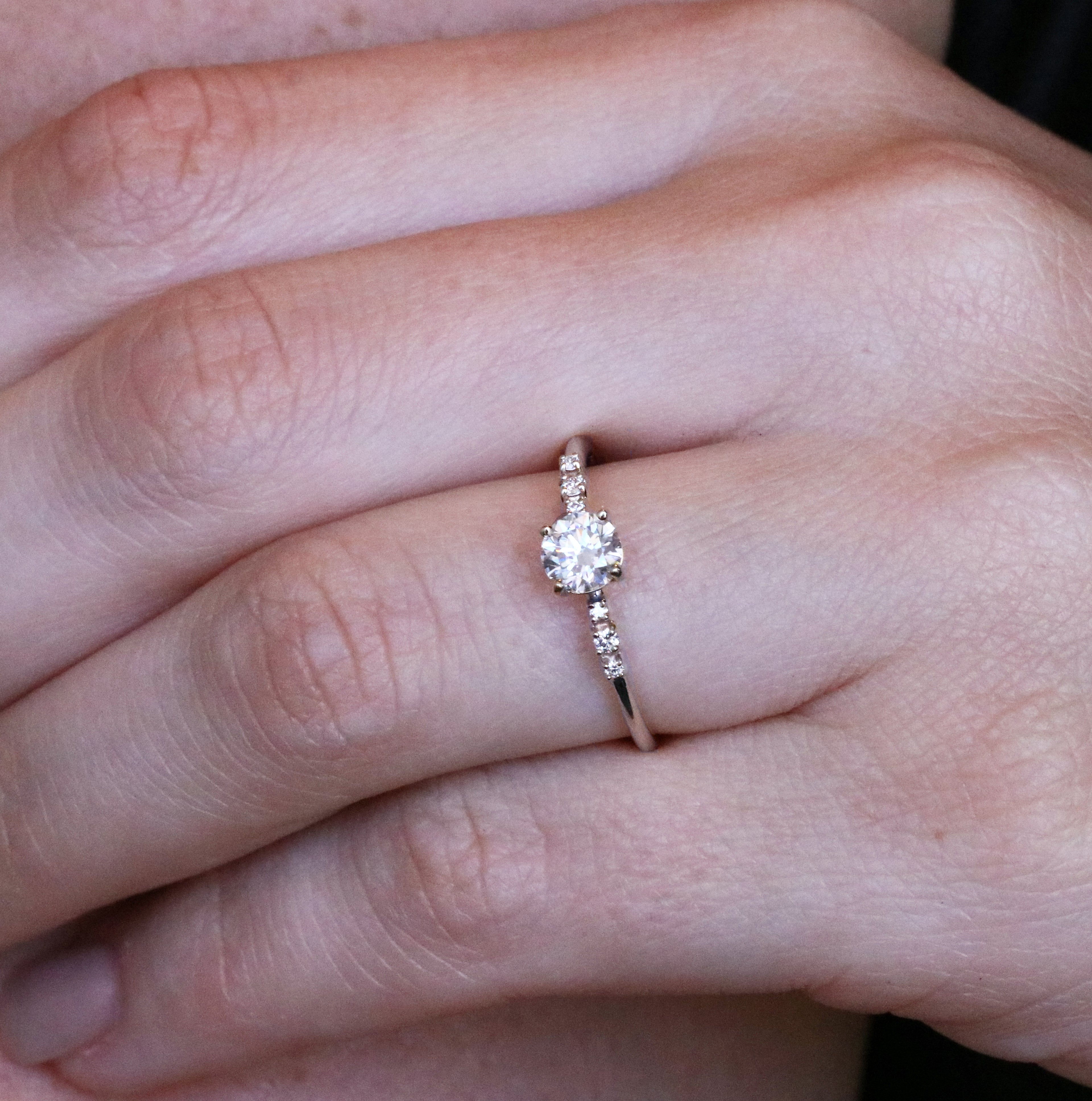 Breanna | sapphire & diamonds