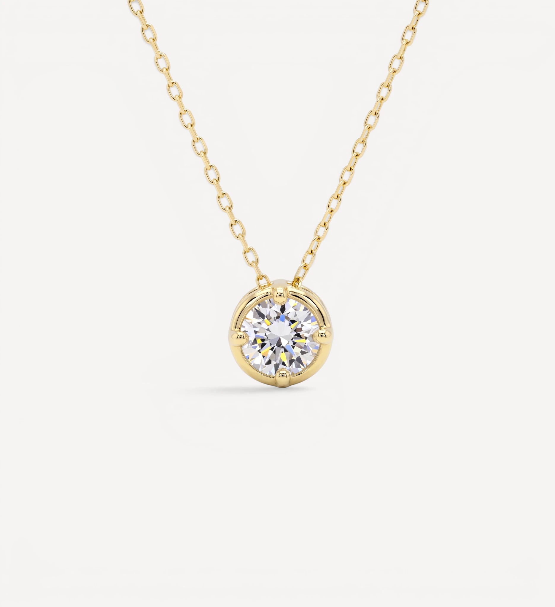 Round Slider Necklace | Large Diamond
