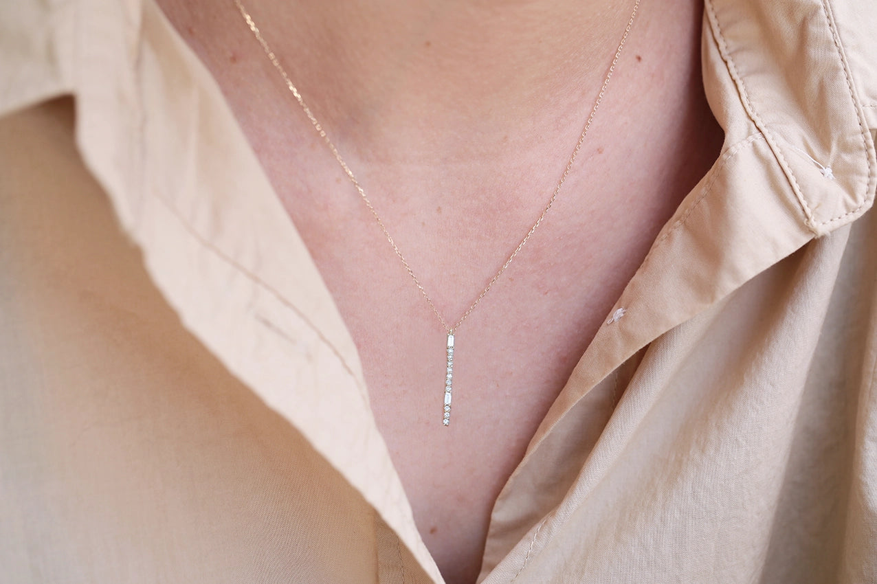 Diamond Morse Code Necklace | BESTIE