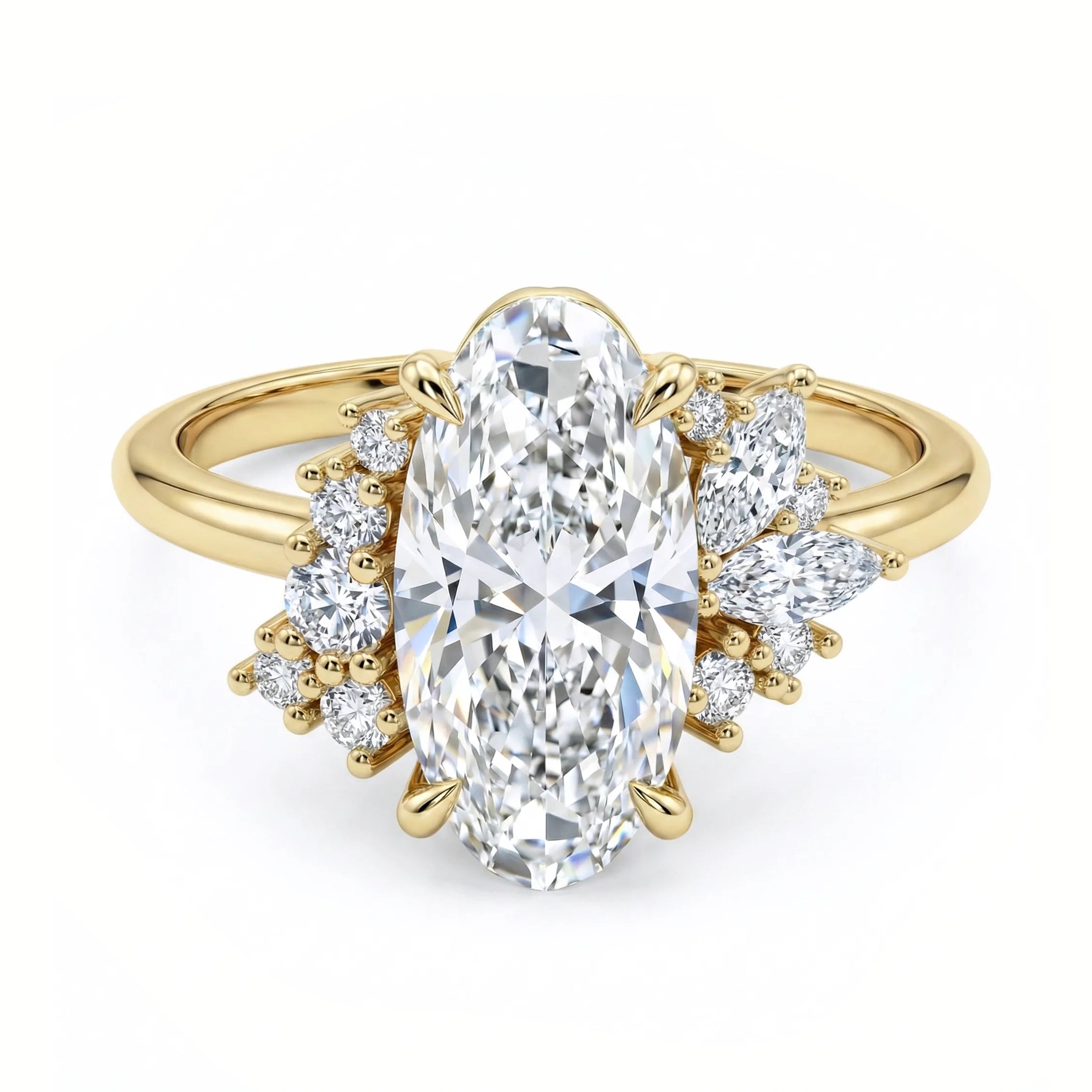 Maude Cluster Ring | Moval diamond