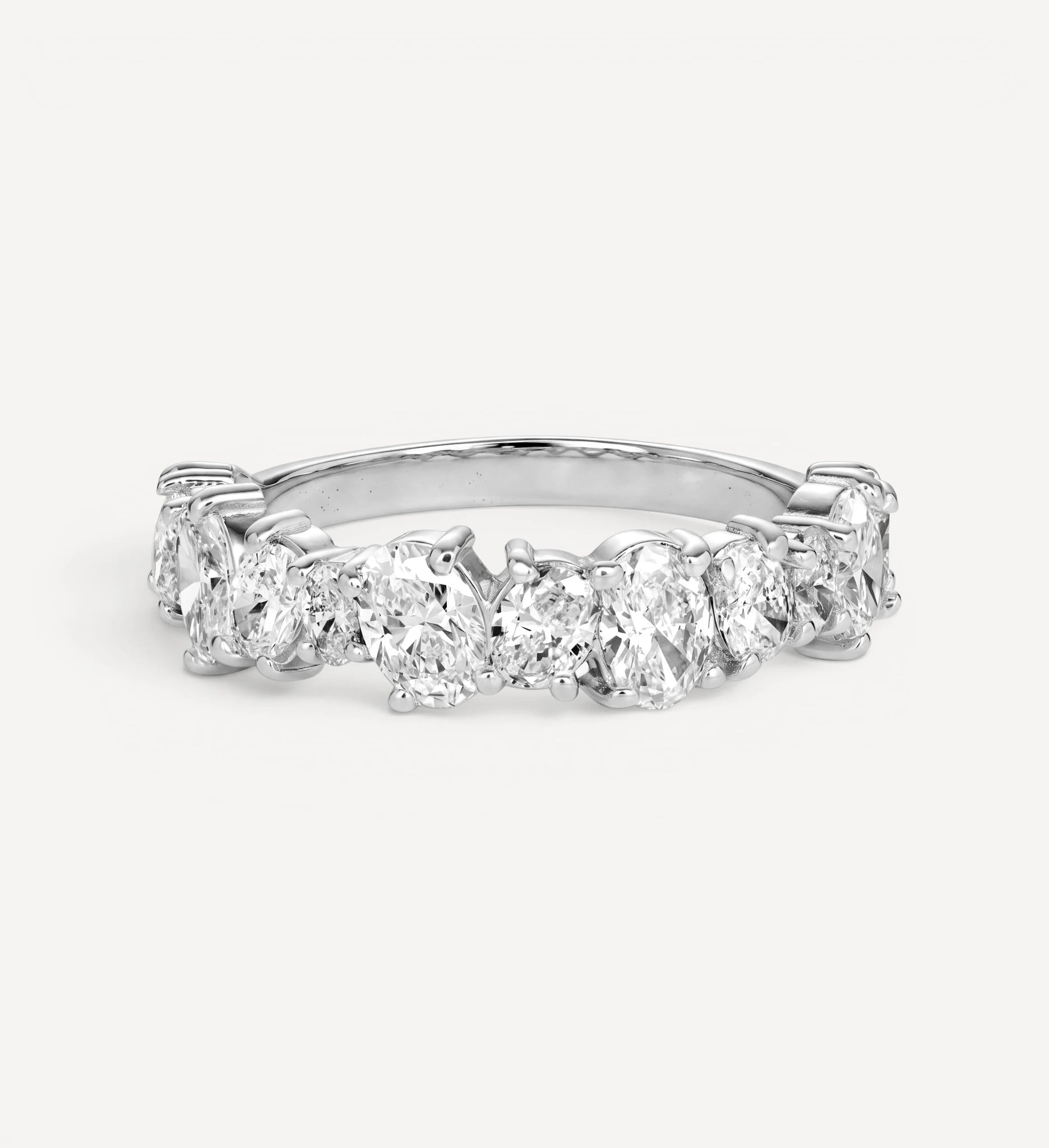 Oval Cluster Eternity ring | diamond