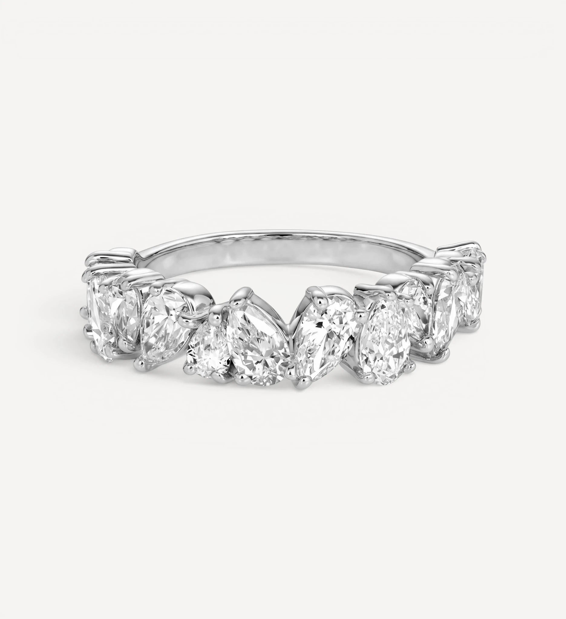 Pear Cluster Eternity ring | diamond