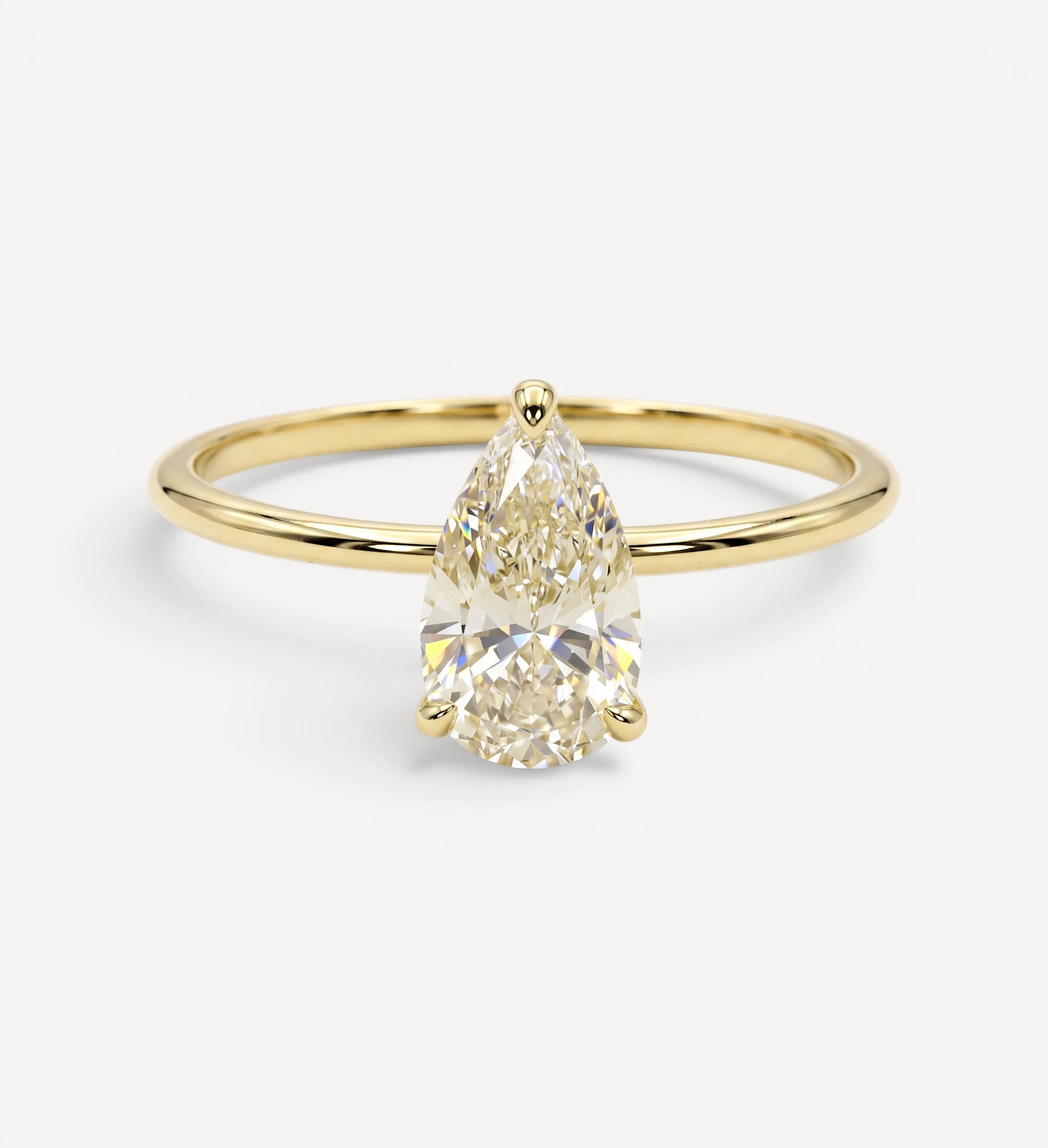 Flora ring | pear diamond halo