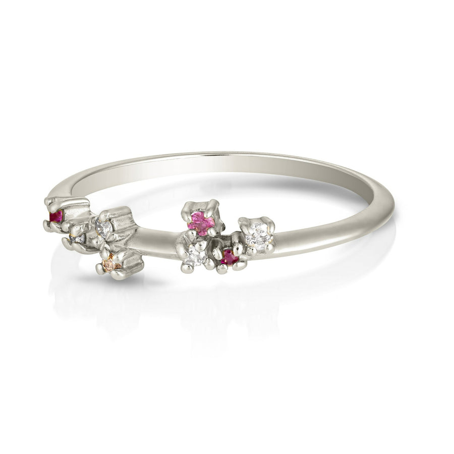Ayla ring | rubies & champagne diamonds