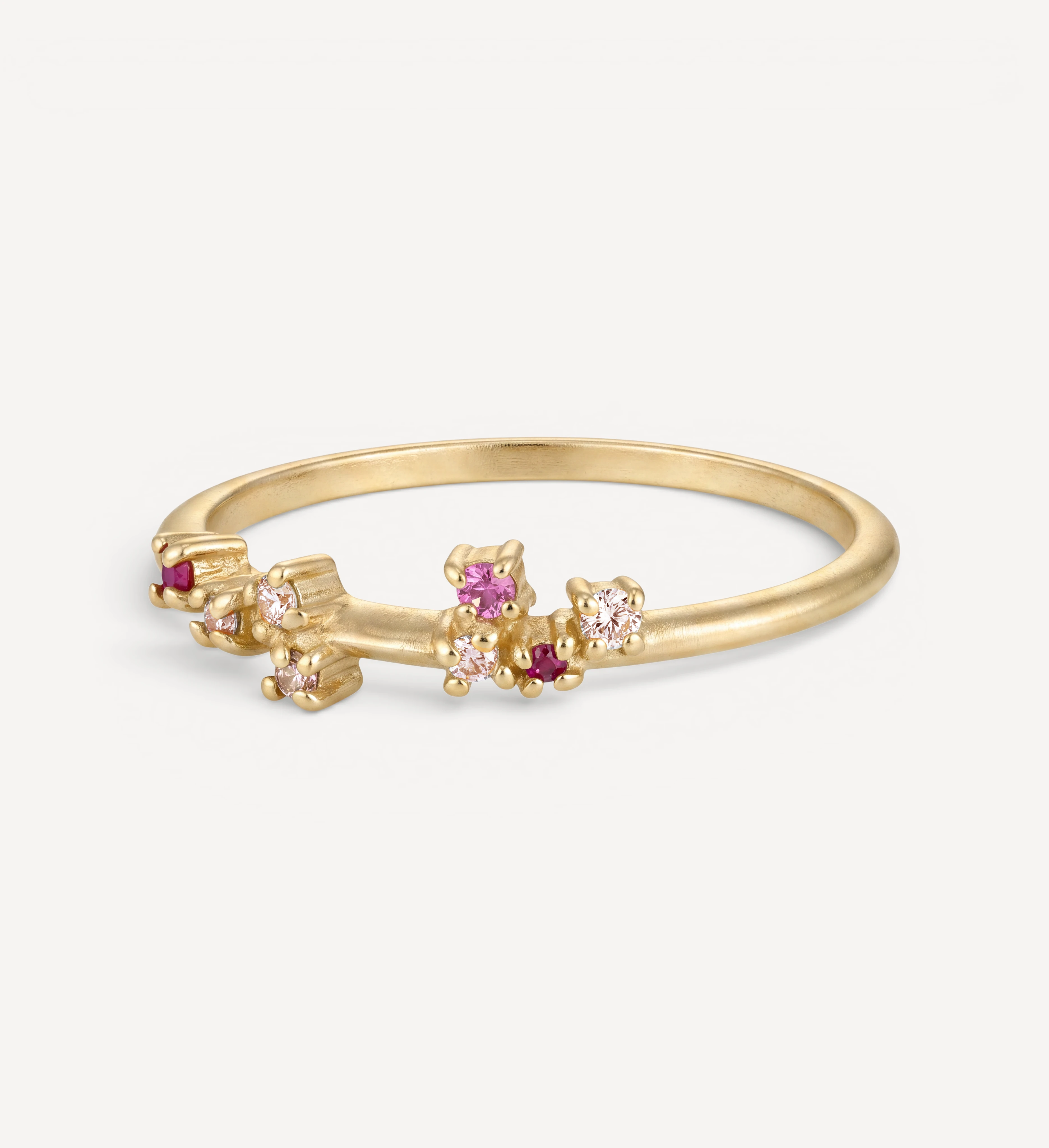 Ayla ring | rubies & champagne diamonds