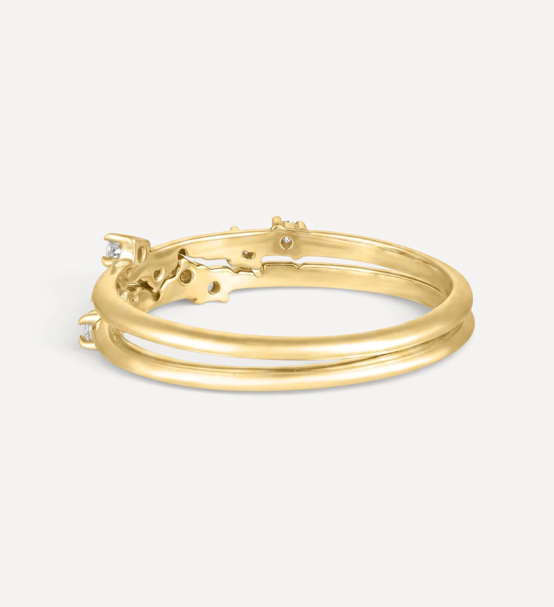 Entwine Ring Set | White diamonds