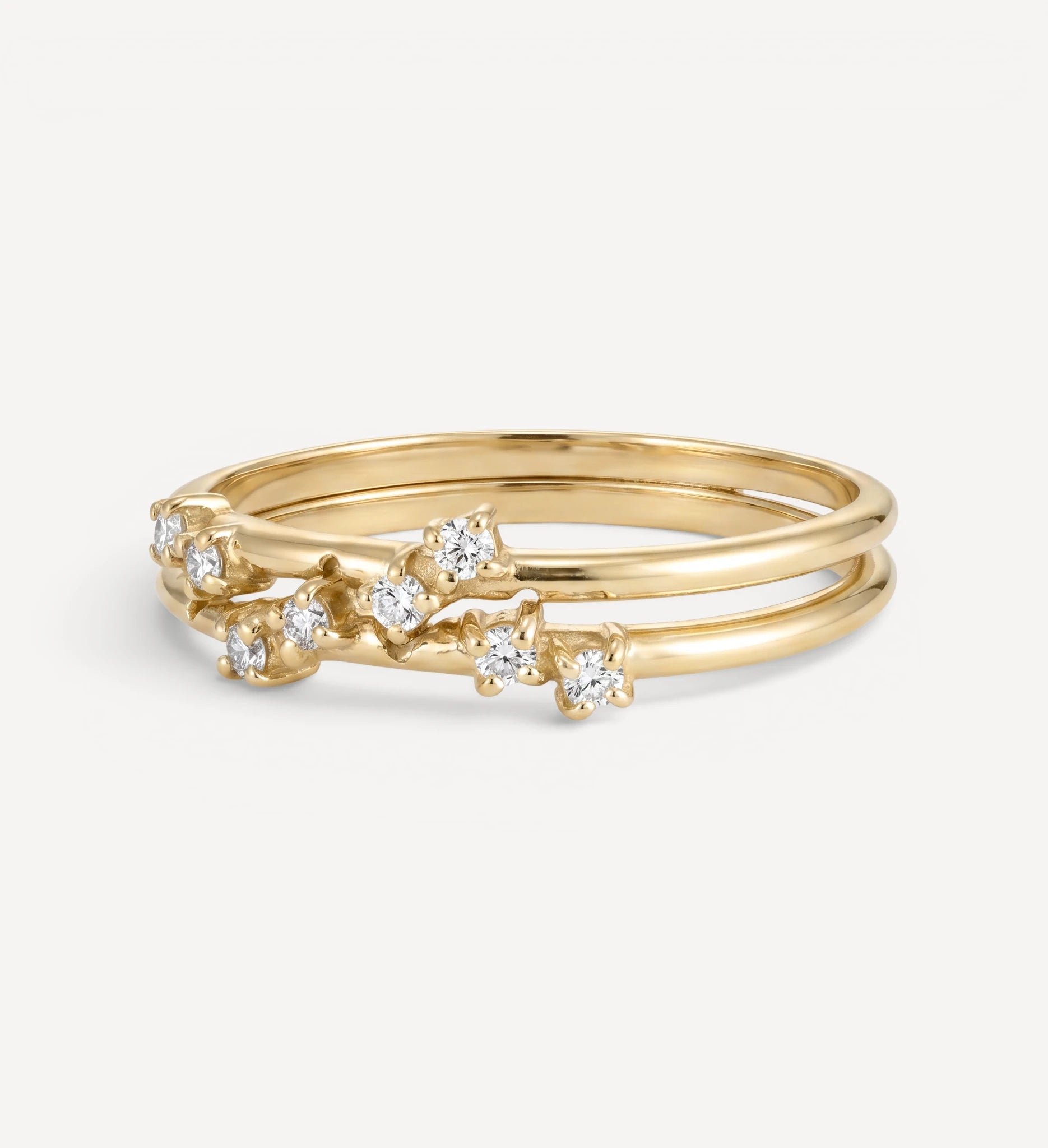 Entwine Ring Set | White diamonds