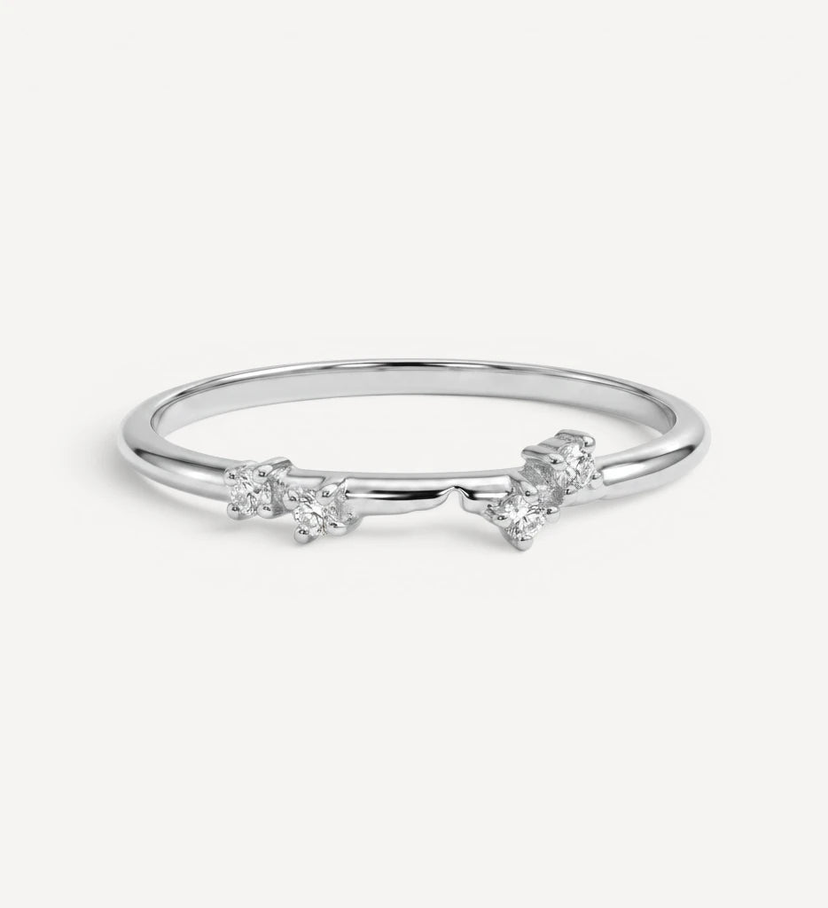 Entwine Ring Set | White diamonds