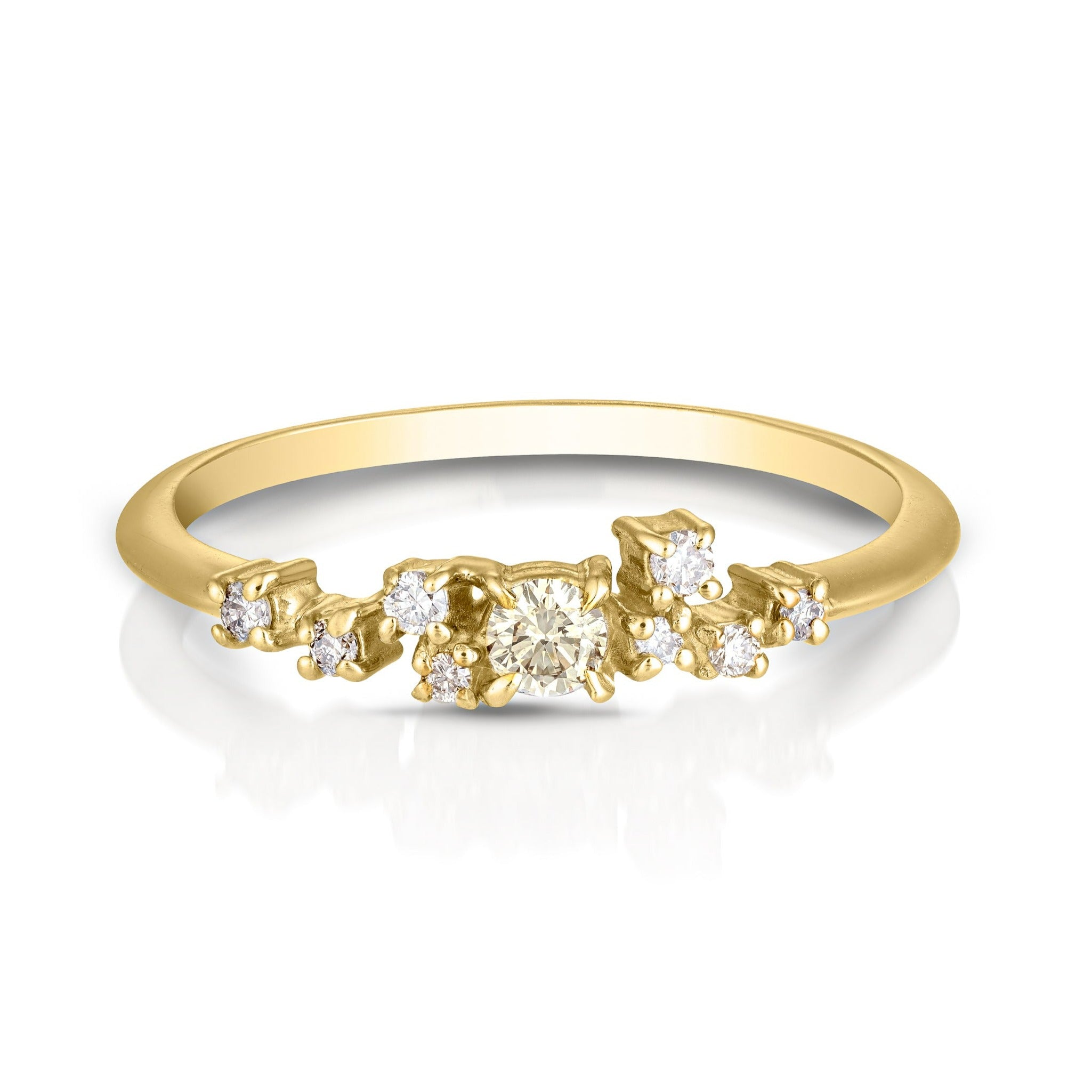 Esma ring II | champagne diamonds