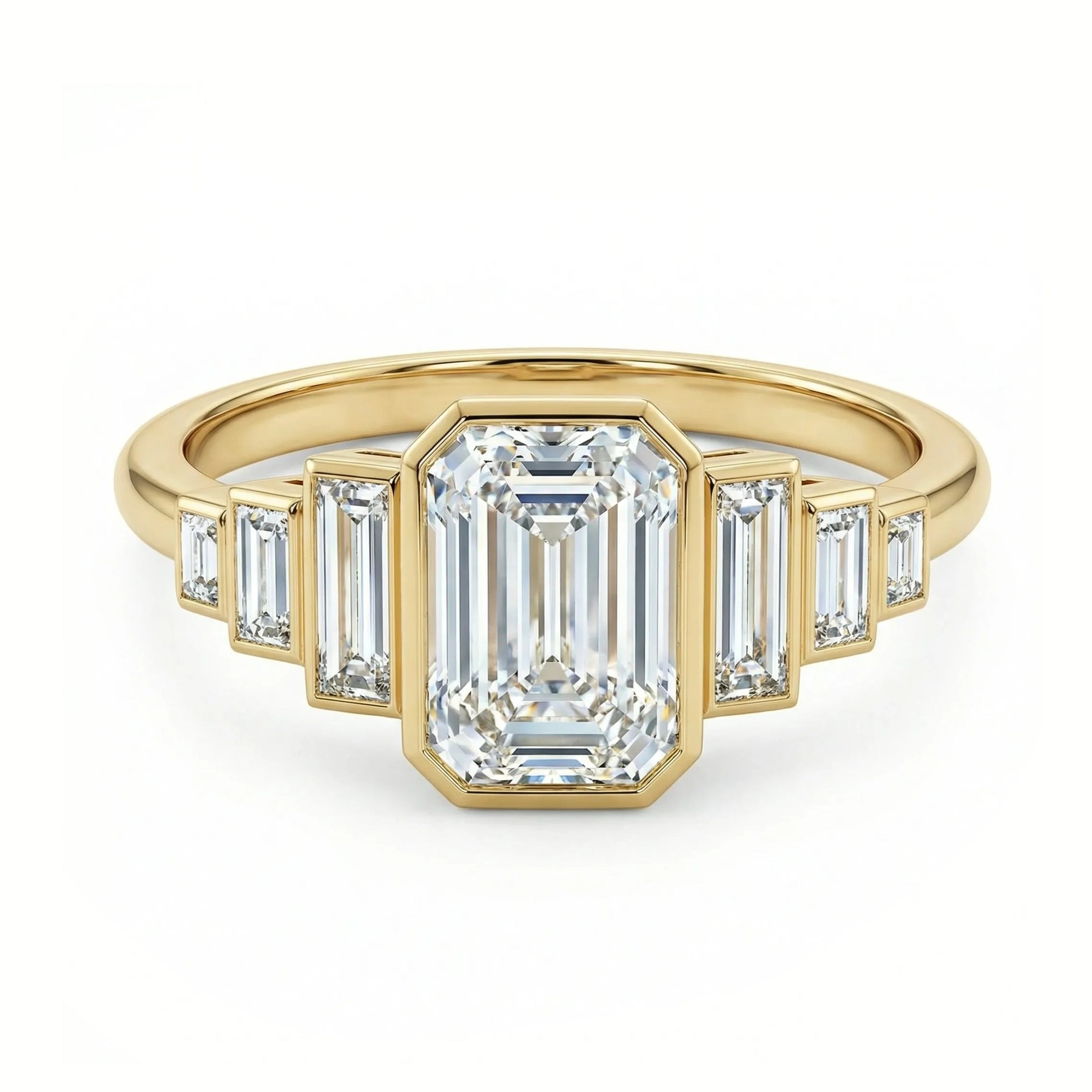 Nola Ring | Emerald Diamond