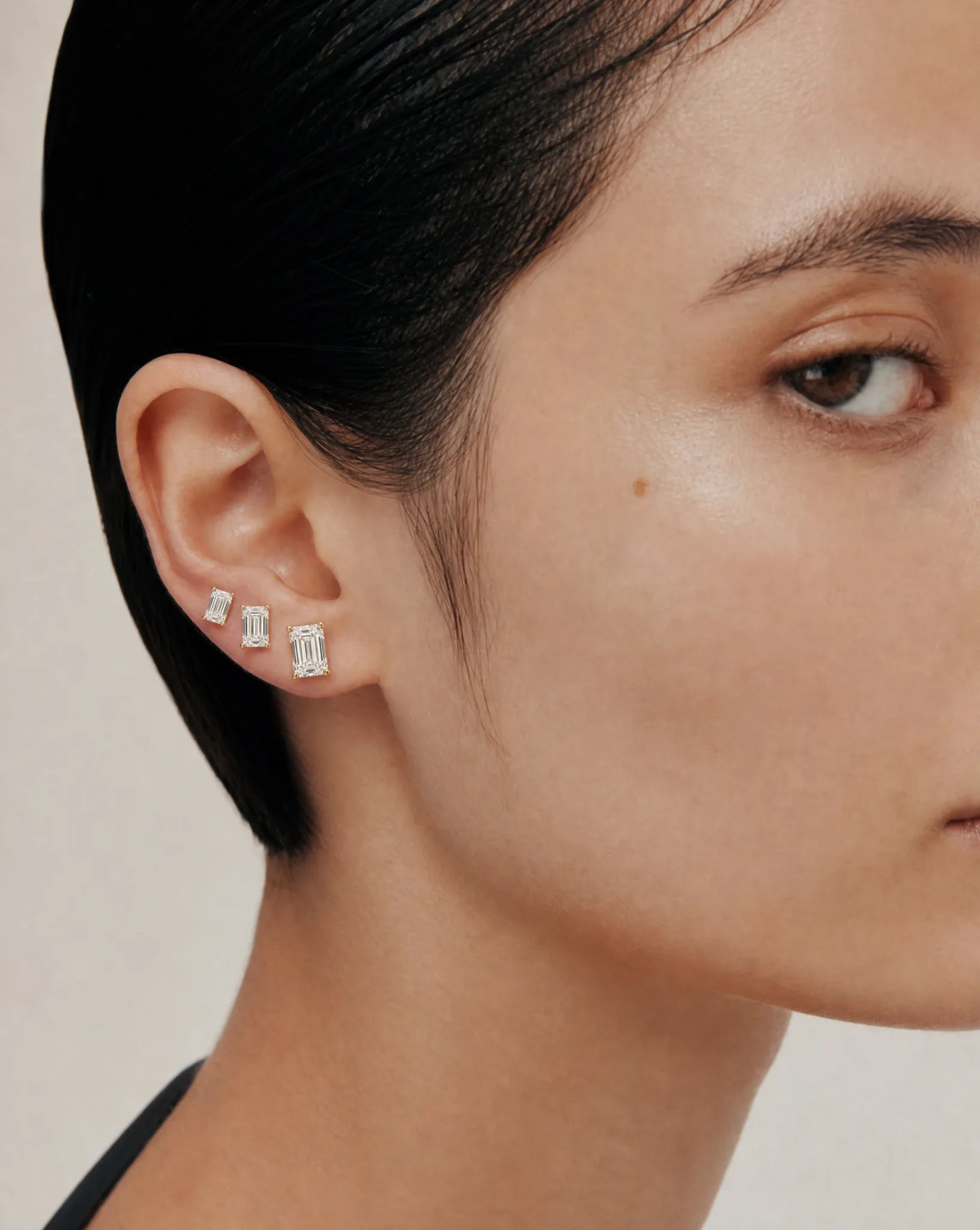 Grace Diamond Studs | Emerald
