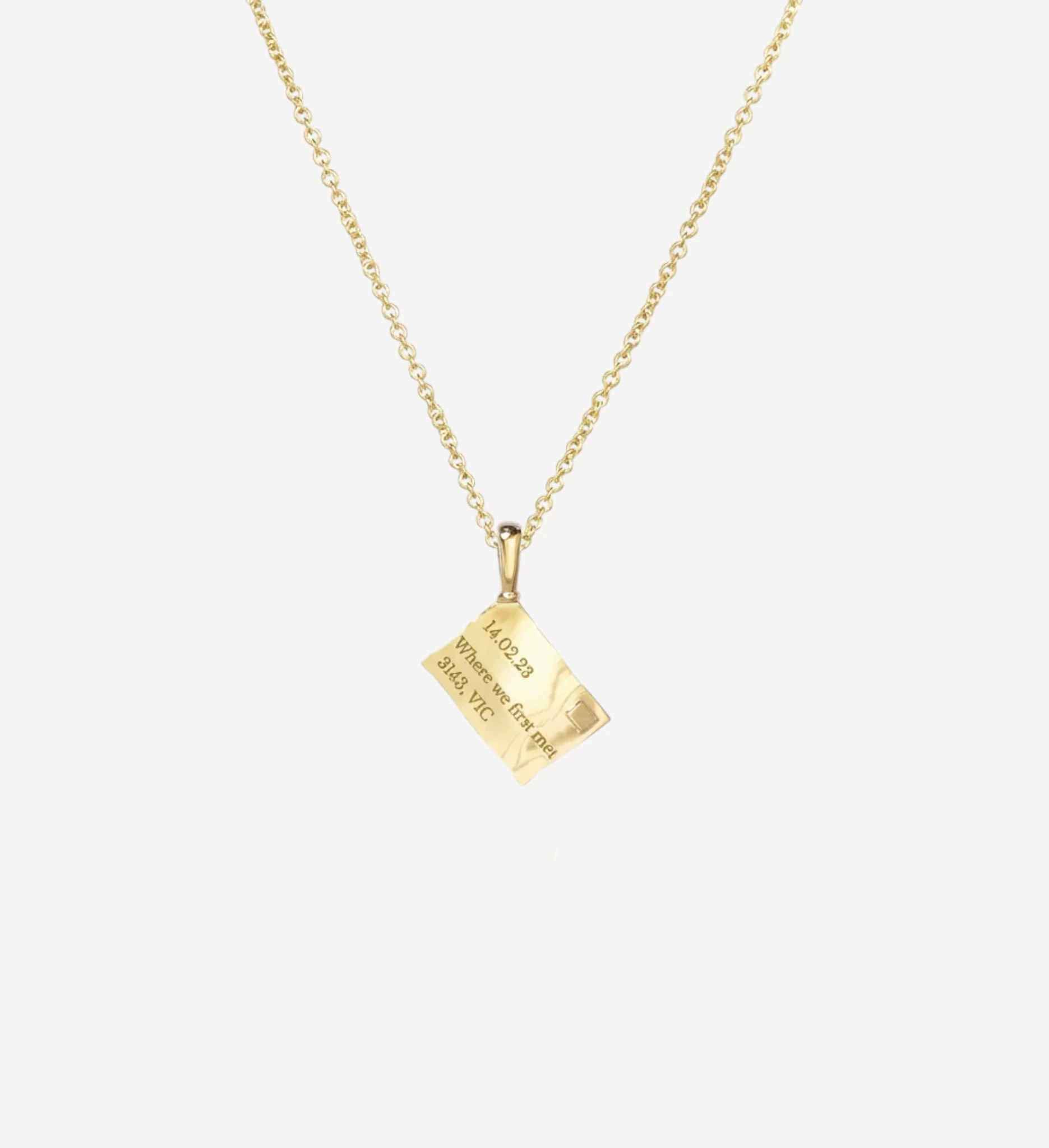 Vintage Love Letter Necklace | Engraved