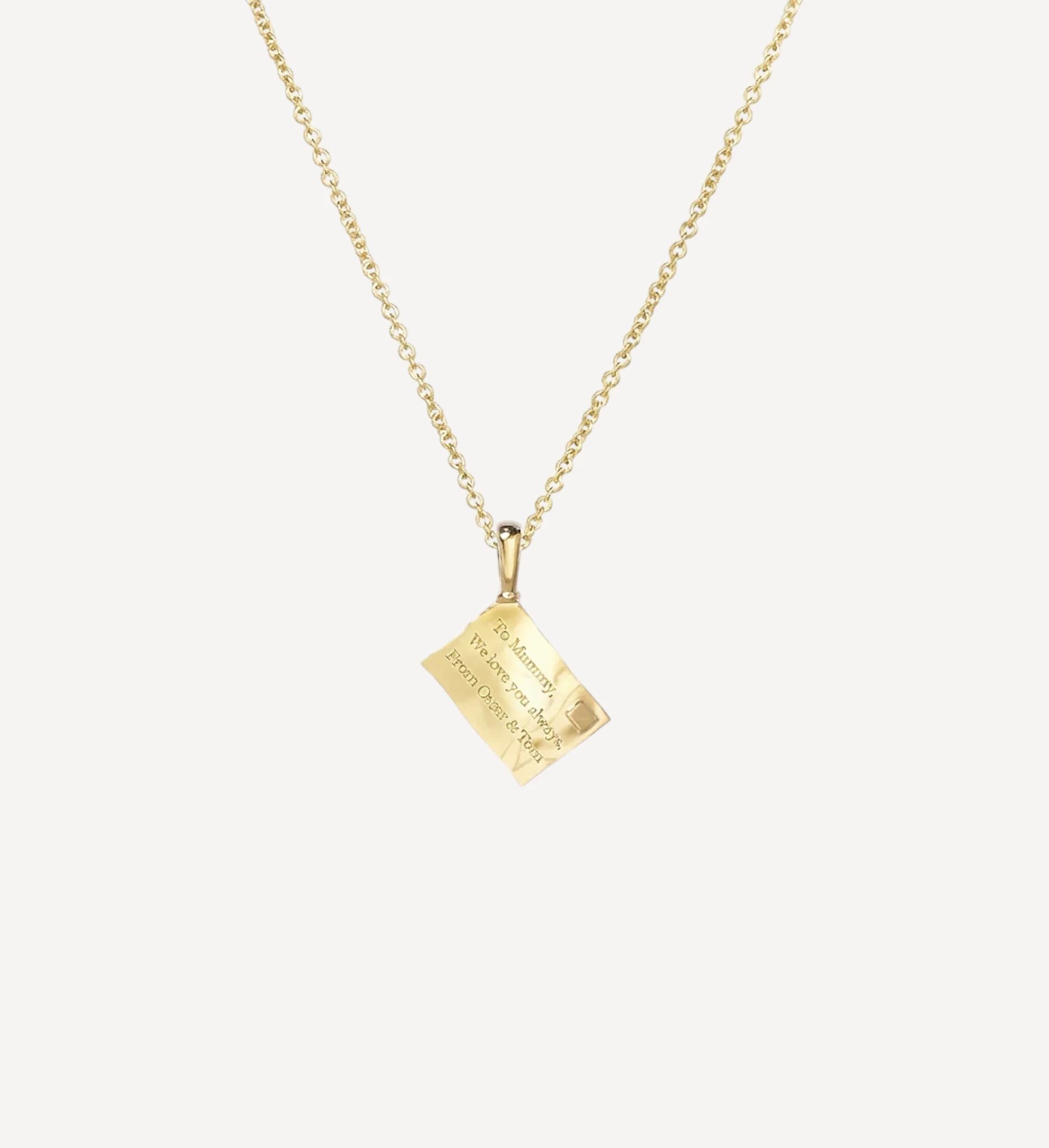 Vintage Love Letter Necklace | Engraved